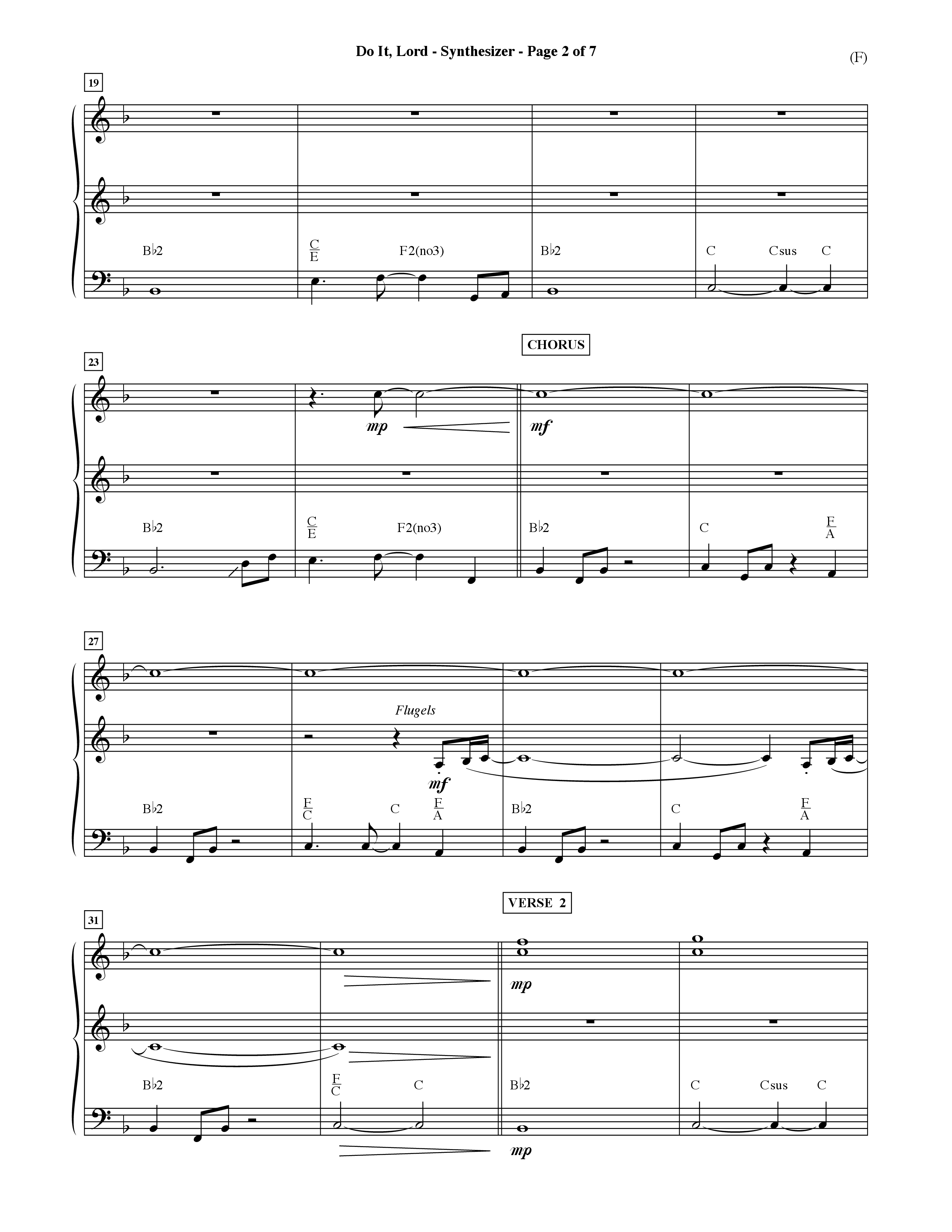 Do It Lord (Choral Anthem SATB) Synth (Word Music Choral / Orch. Ric Domenico)