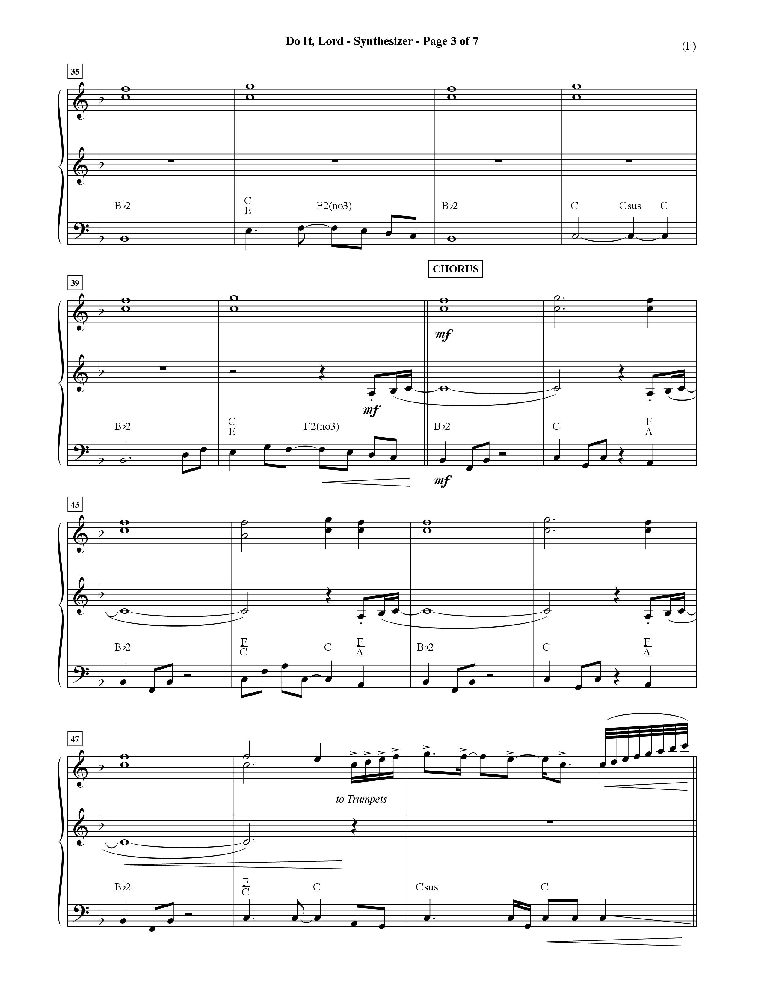 Do It Lord (Choral Anthem SATB) Synth (Word Music Choral / Orch. Ric Domenico)