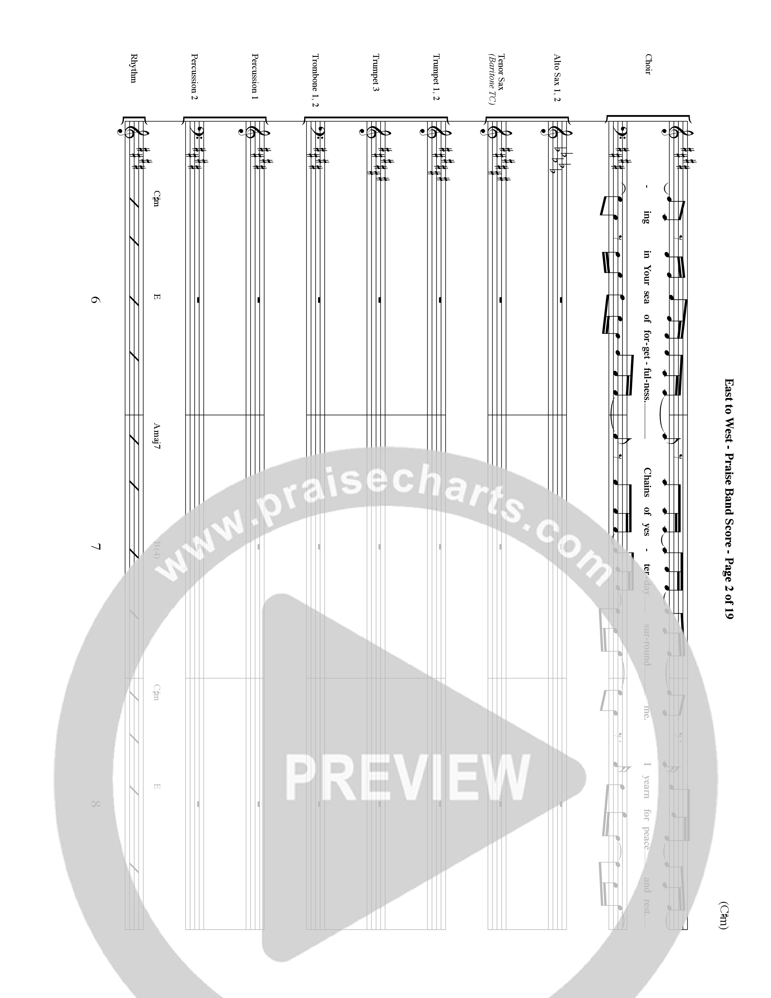 East To West (Choral Anthem SATB) Conductor's Score (Word Music Choral / Orch. Dave Williamson)
