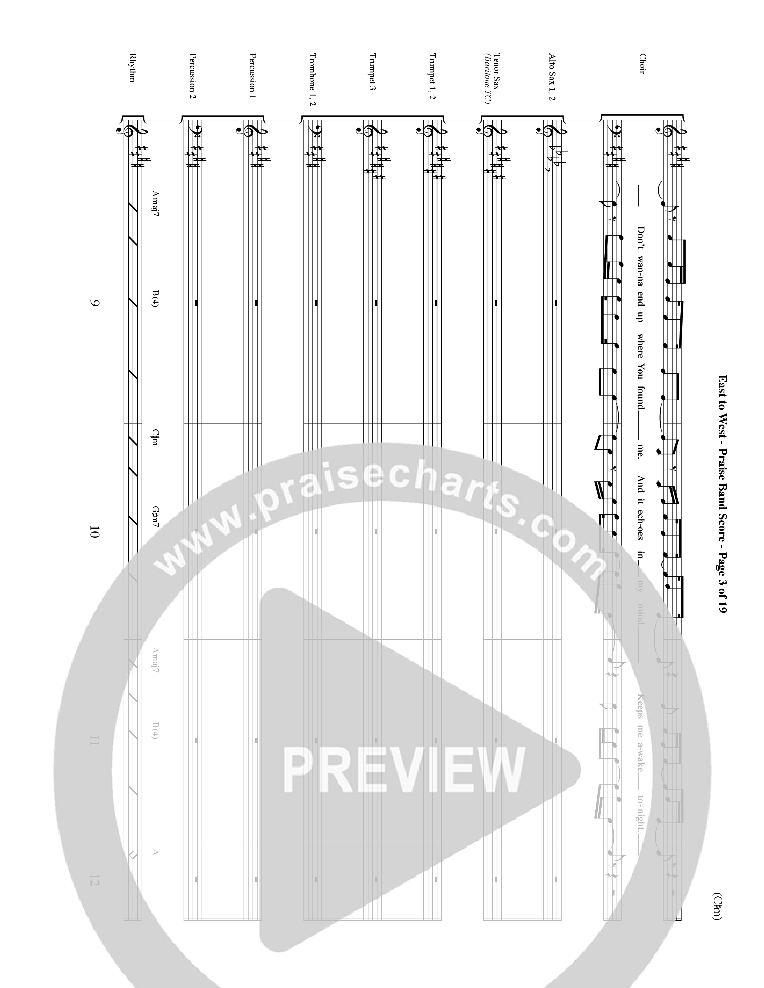 East To West (Choral Anthem SATB) Conductor's Score (Word Music Choral / Orch. Dave Williamson)