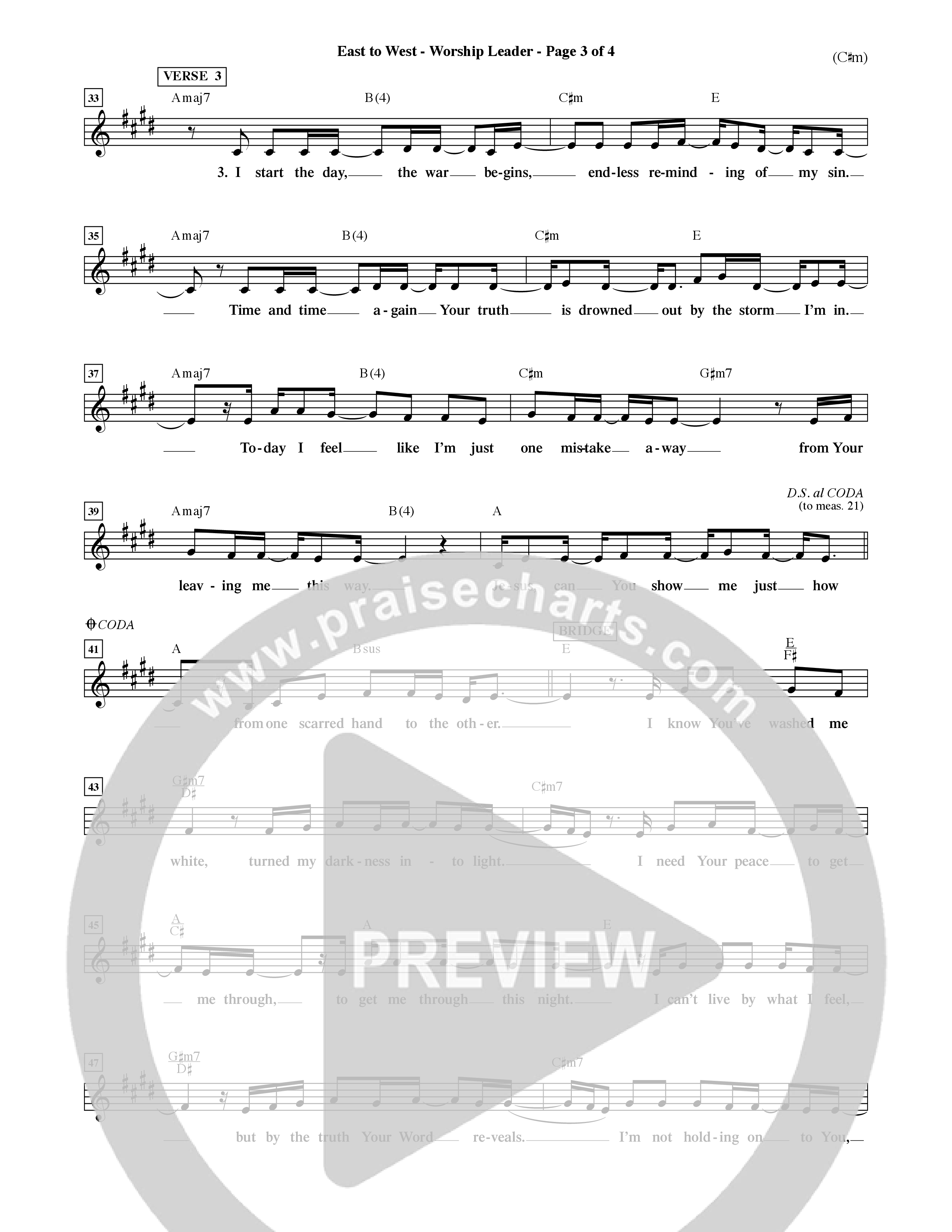 East To West (Choral Anthem SATB) Rhythm Pack (Word Music Choral / Orch. Dave Williamson)