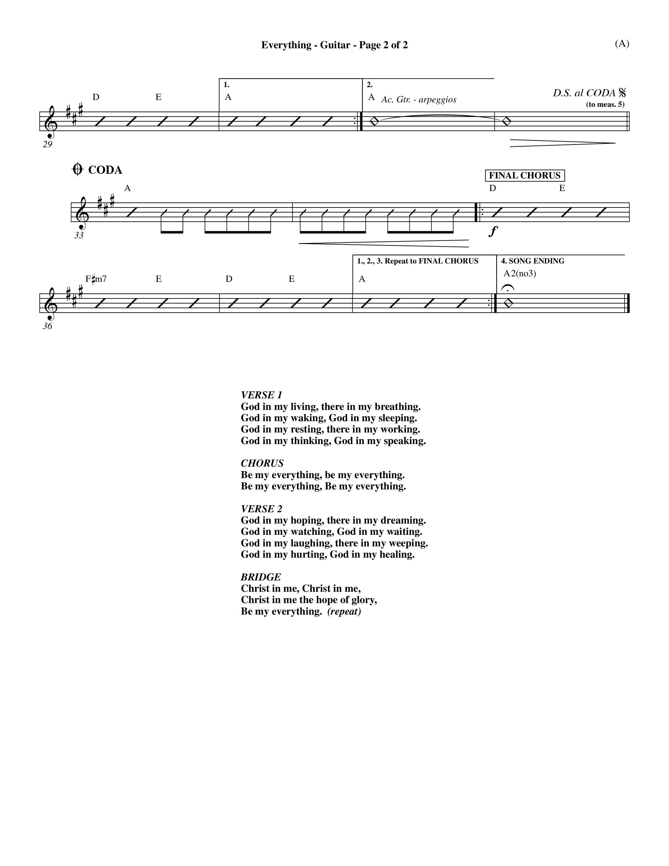 Everything (Choral Anthem SATB) Acoustic Guitar (Word Music Choral / Orch. Dave Williamson)