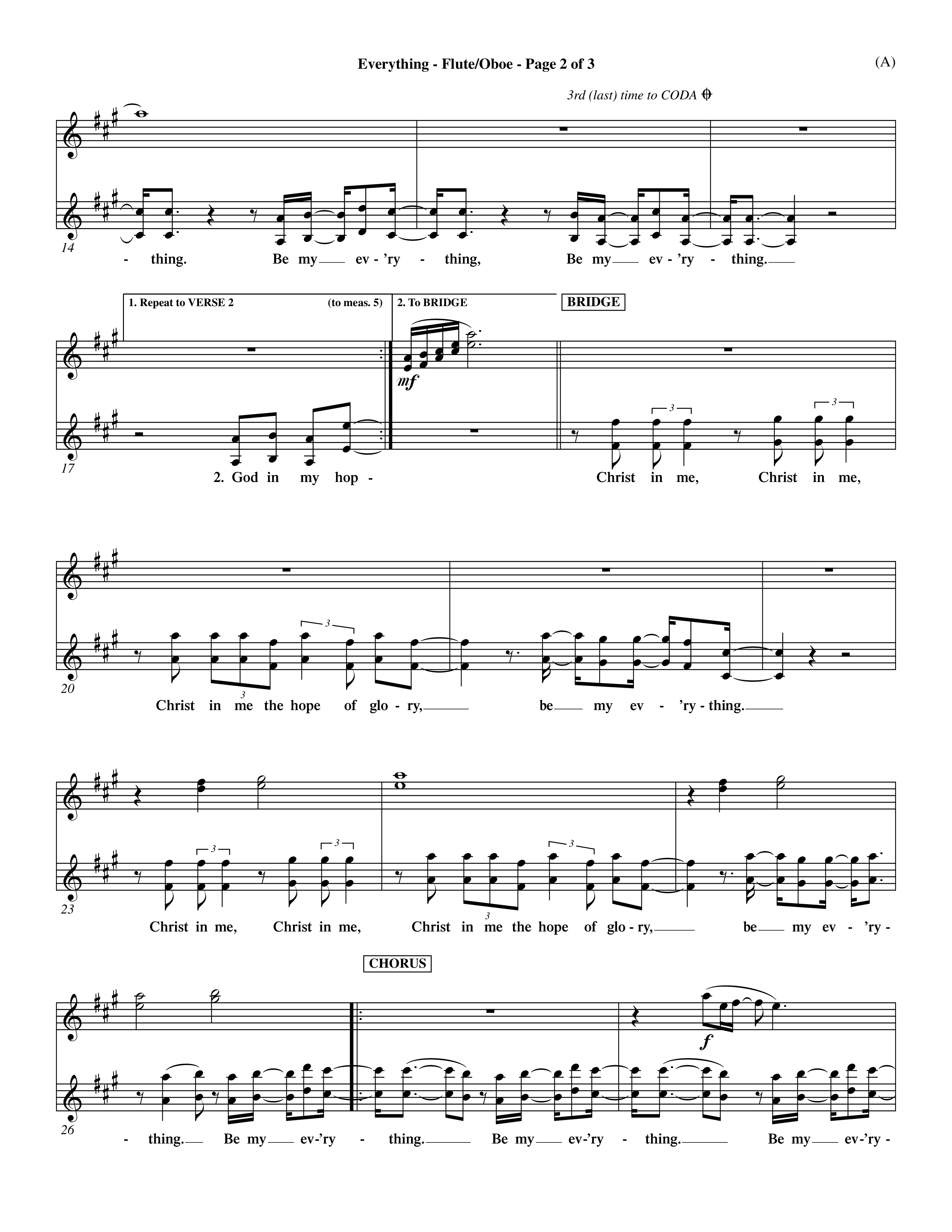 Everything (Choral Anthem SATB) Flute/Oboe (Word Music Choral / Orch. Dave Williamson)