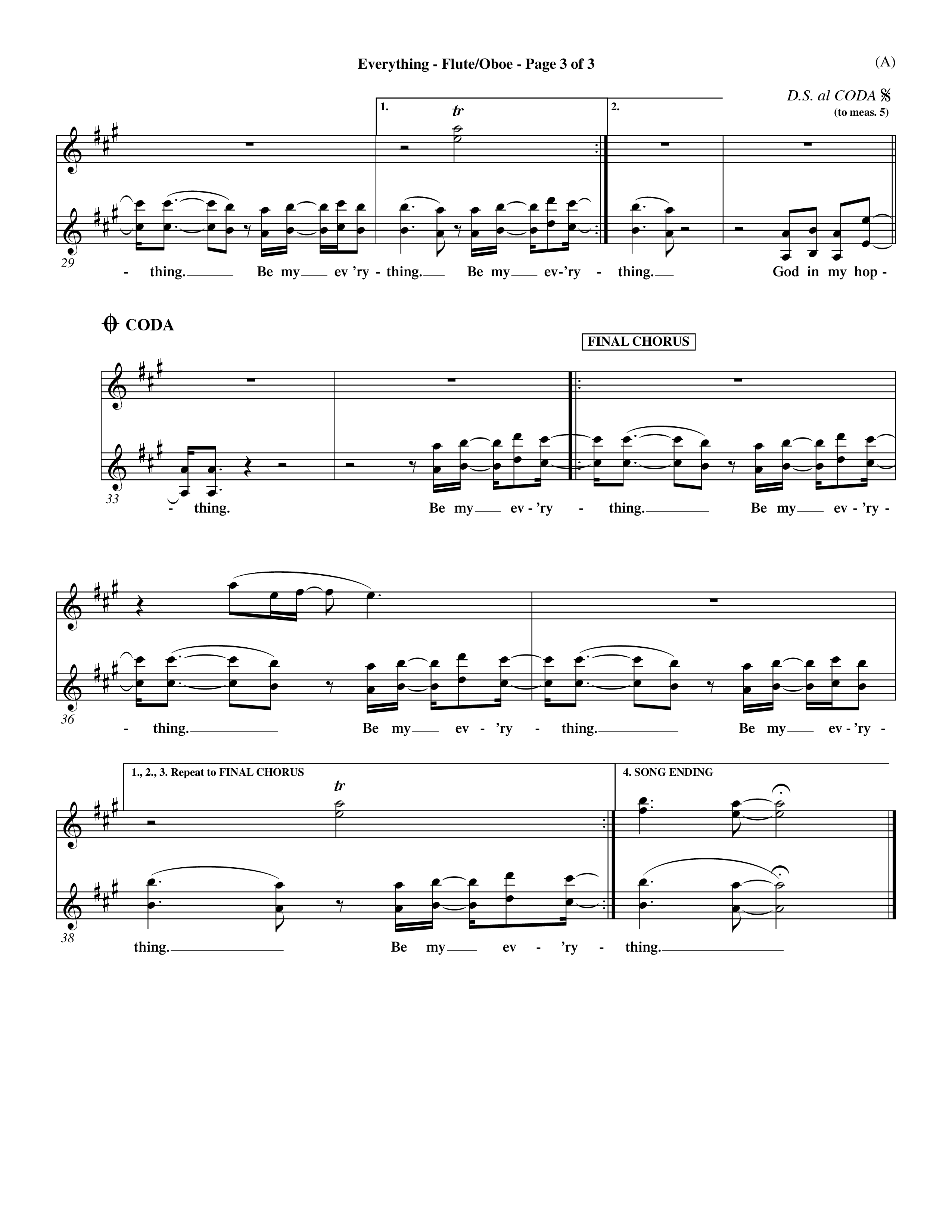 Everything (Choral Anthem SATB) Flute/Oboe (Word Music Choral / Orch. Dave Williamson)