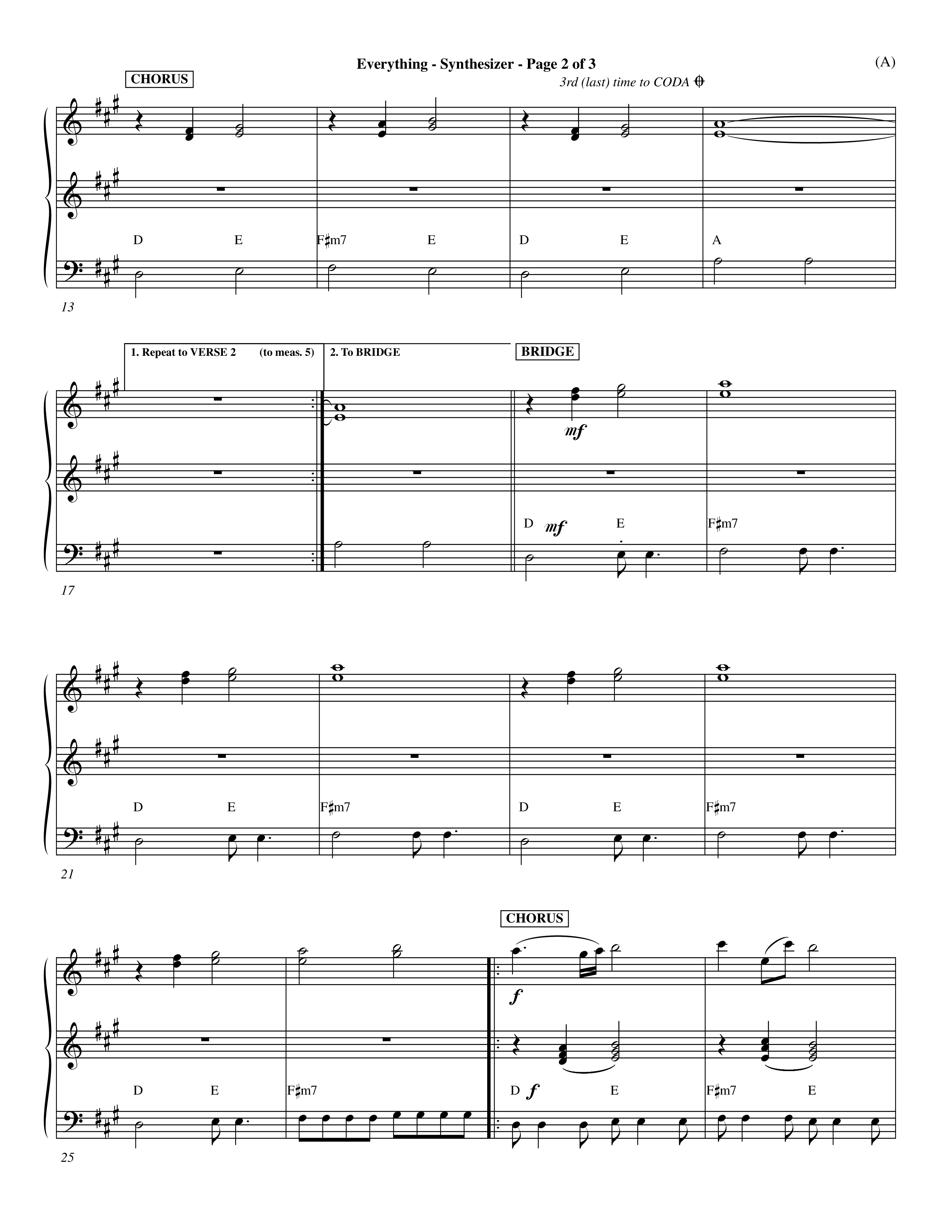 Everything (Choral Anthem SATB) Synth (Word Music Choral / Orch. Dave Williamson)