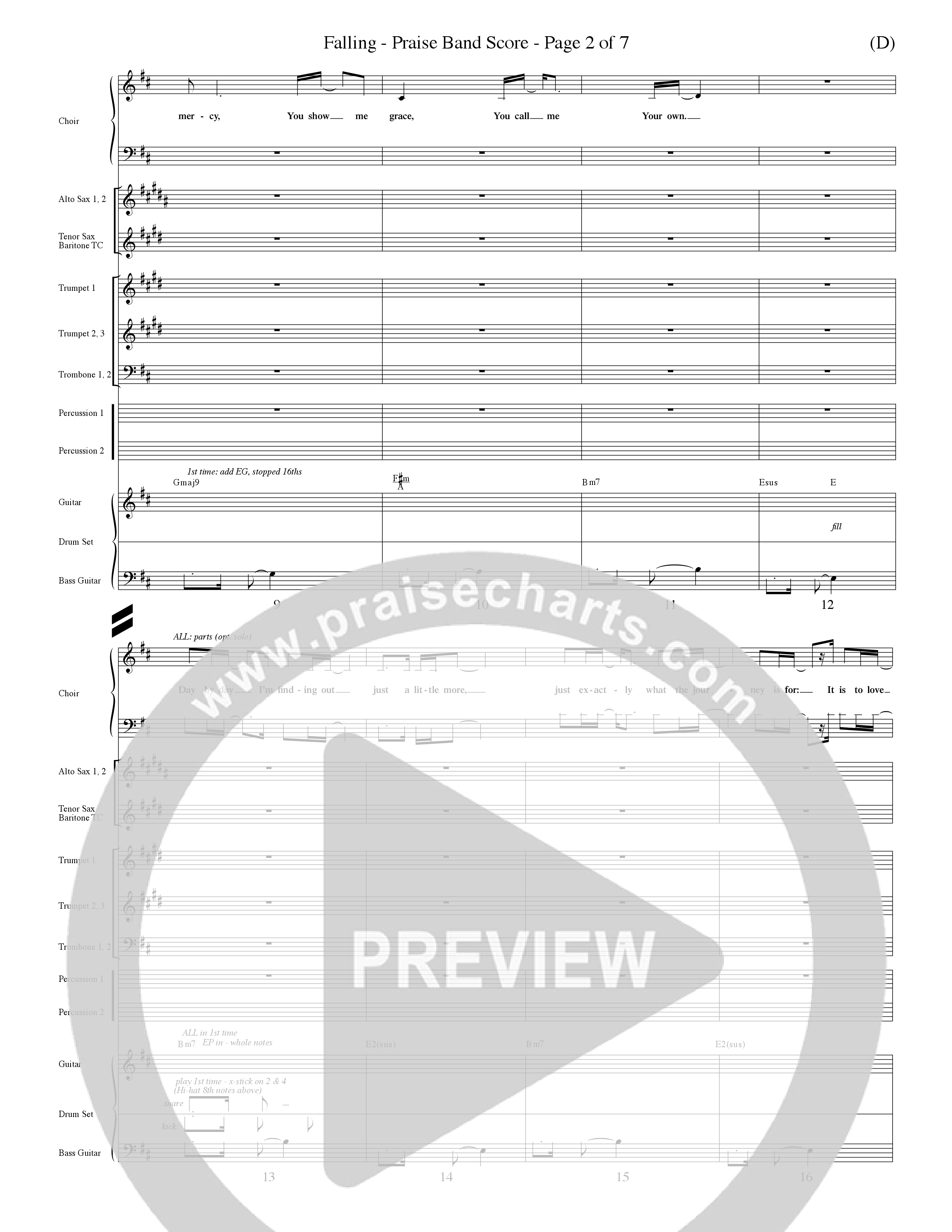 Falling (Choral Anthem SATB) Conductor's Score (Word Music Choral / Orch. Dave Williamson)