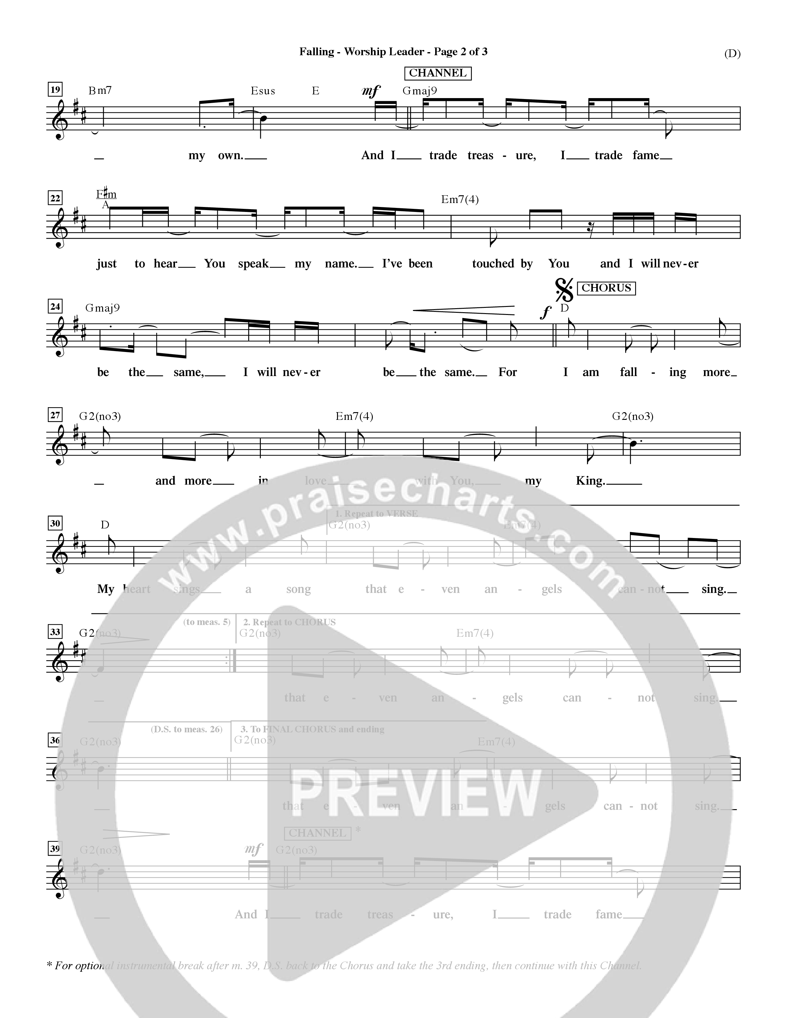 Falling (Choral Anthem SATB) Rhythm Pack (Word Music Choral / Orch. Dave Williamson)