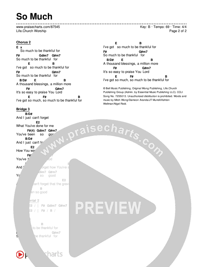 So Much Chords & Lyrics (Life.Church Worship)