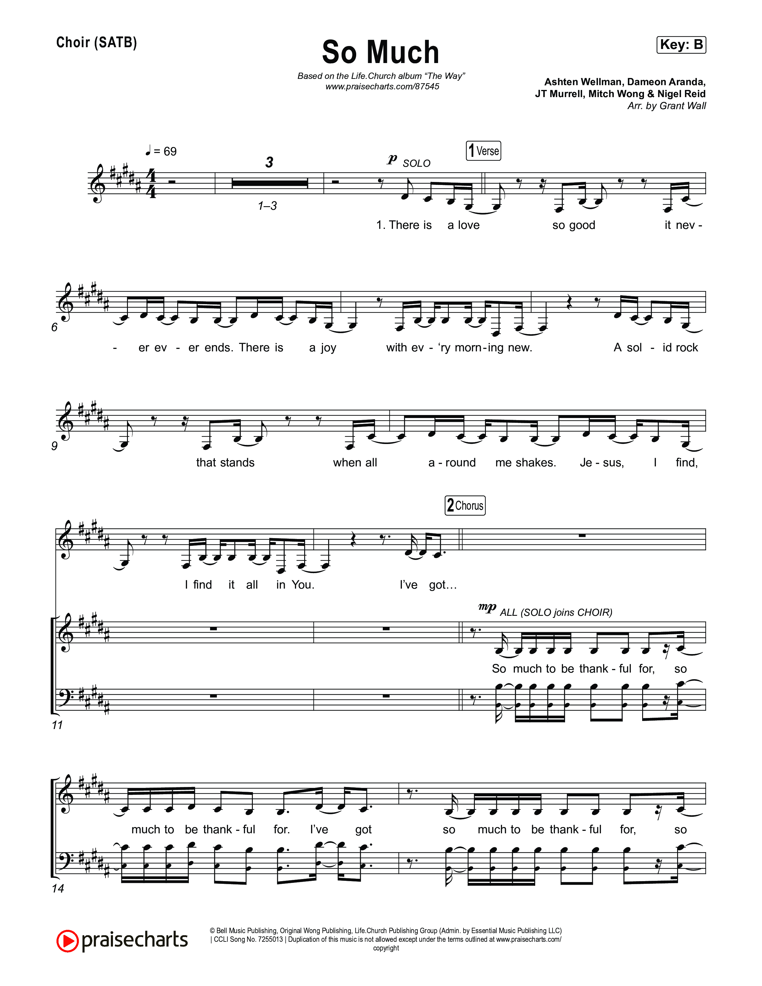 So Much Choir Sheet (SATB) (Life.Church Worship)