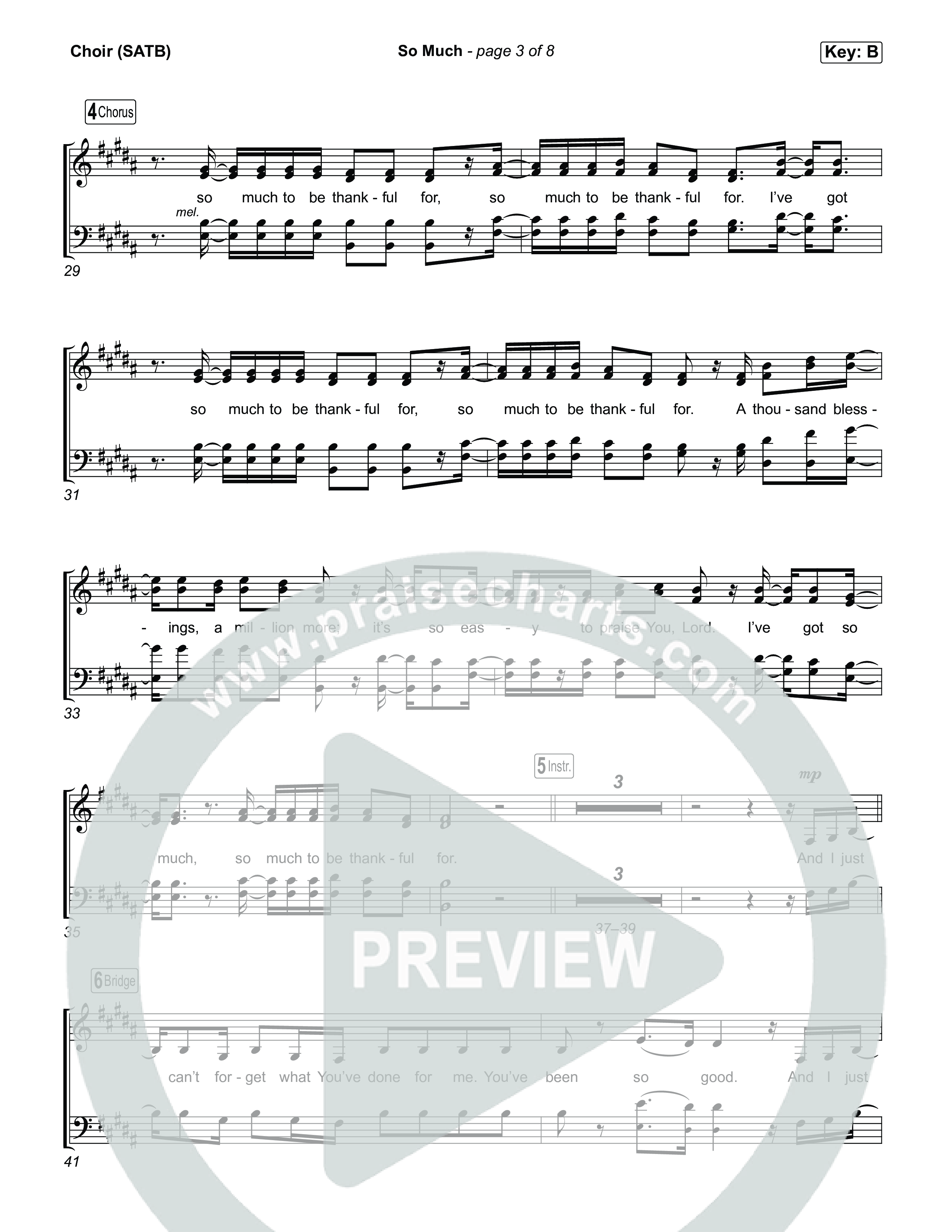 So Much Choir Sheet (SATB) (Life.Church Worship)