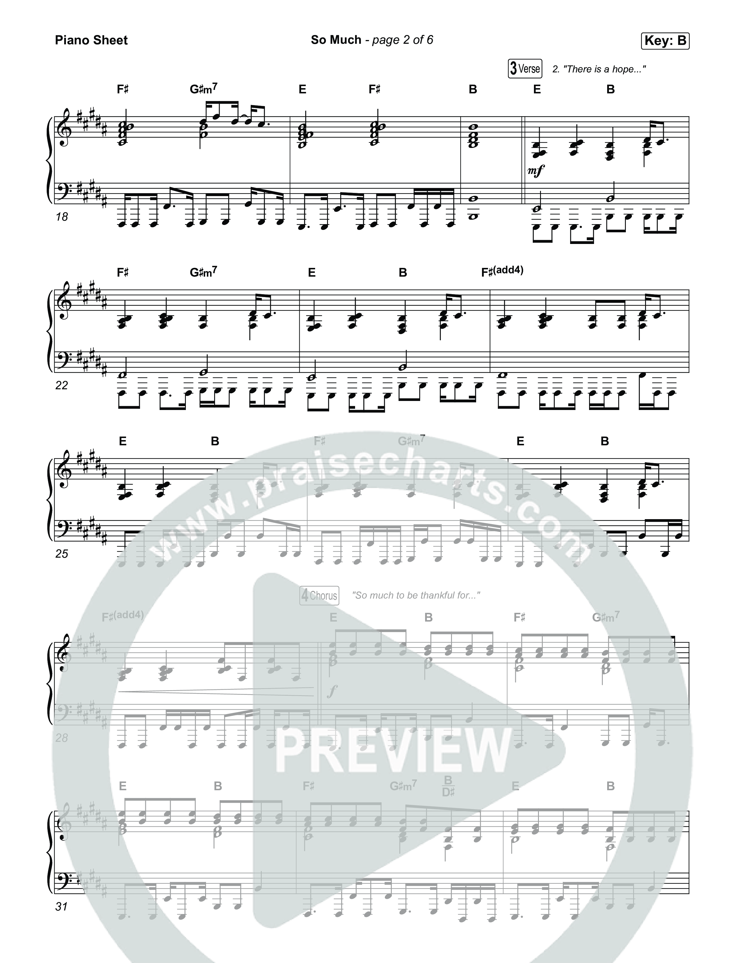 So Much Piano Sheet (Life.Church Worship)