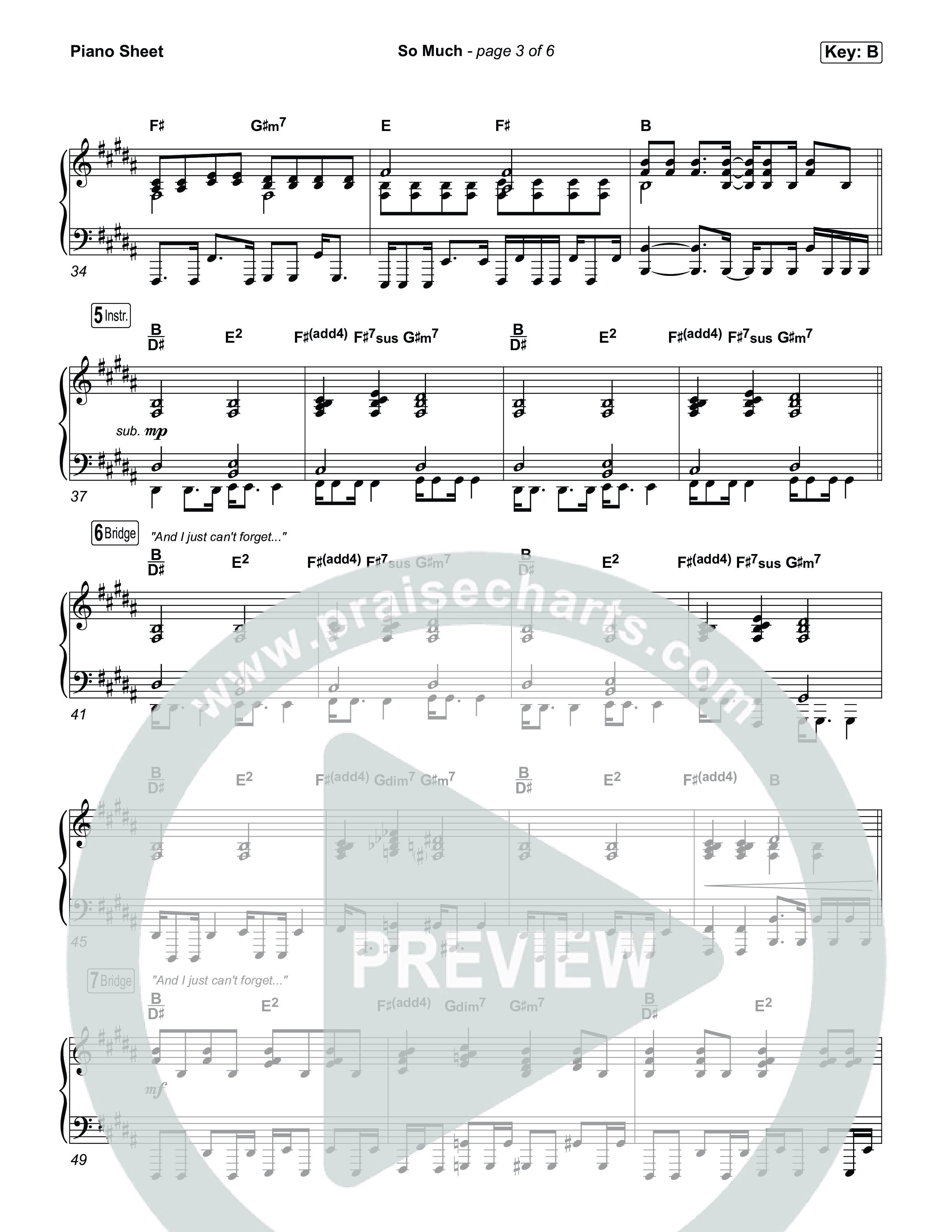 So Much Piano Sheet (Life.Church Worship)