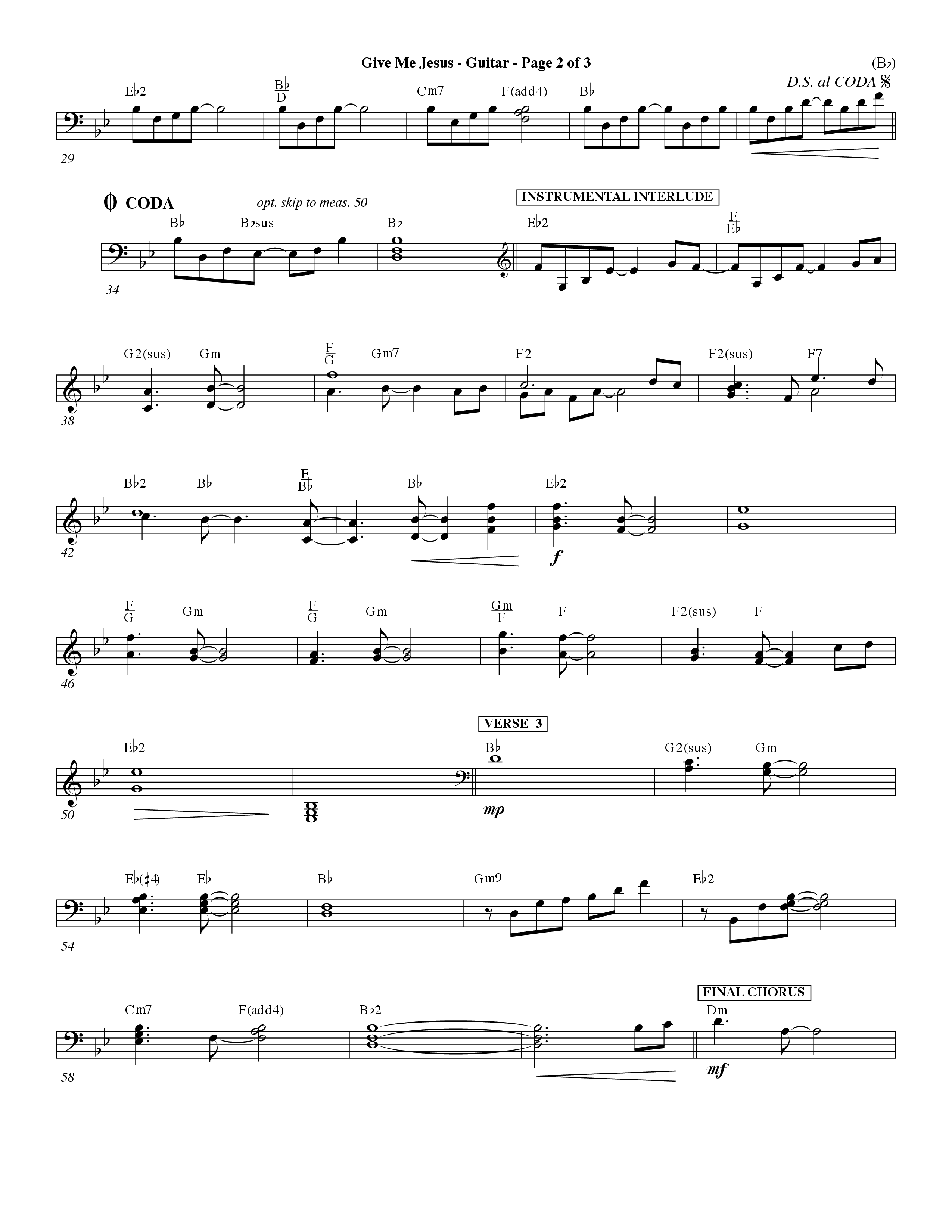 Give Me Jesus (Choral Anthem SATB) Acoustic Guitar (Word Music Choral / Arr. Fernando Ortega / Orch. Dave Williamson)