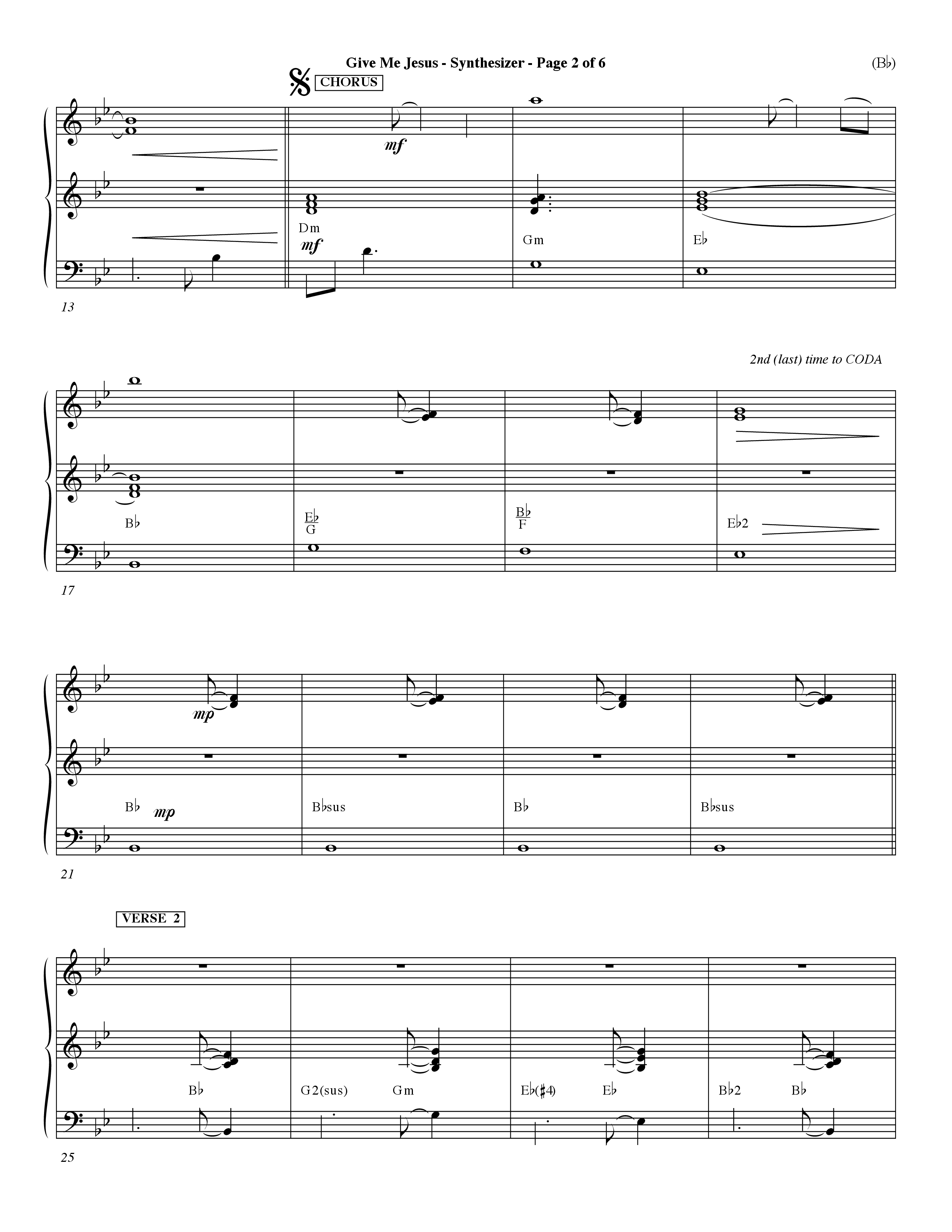 Give Me Jesus (Choral Anthem SATB) Synth (Word Music Choral / Arr. Fernando Ortega / Orch. Dave Williamson)