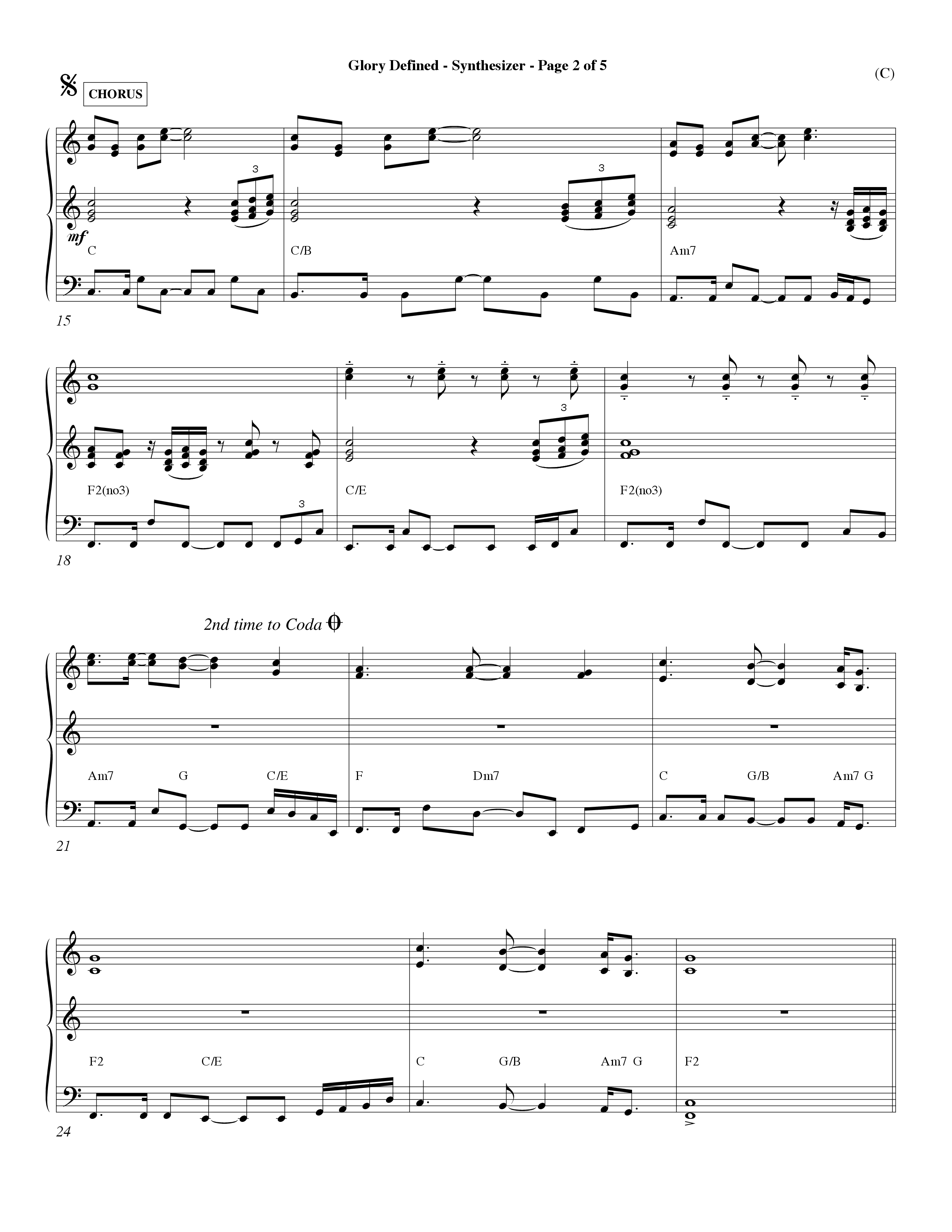 Glory Defined (Choral Anthem SATB) Synth (Word Music Choral / Orch. Hemme Luttjeboer)