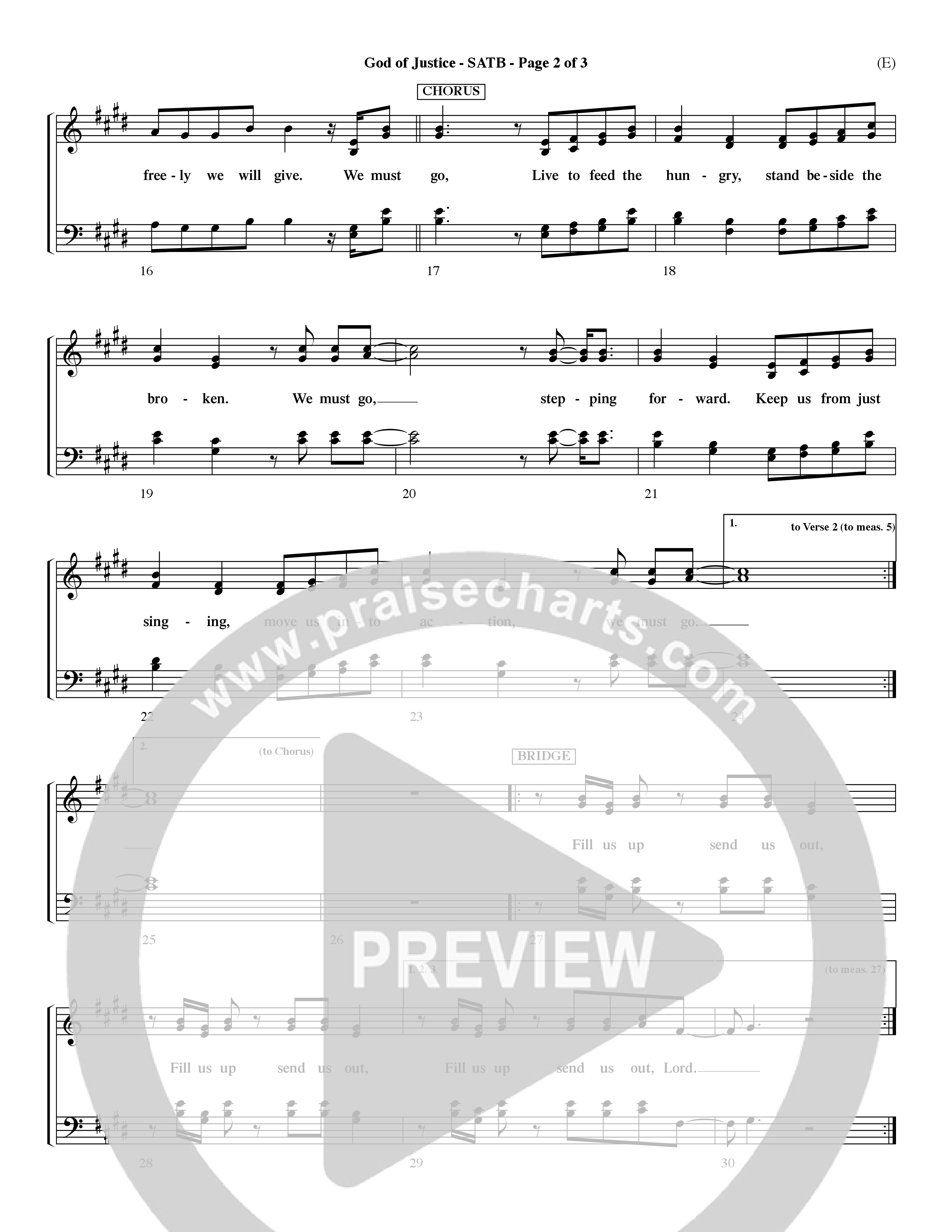 God Of Justice (Choral Anthem SATB) Choir Sheet (SATB) (Word Music Choral / Orch. Dave Williamson)