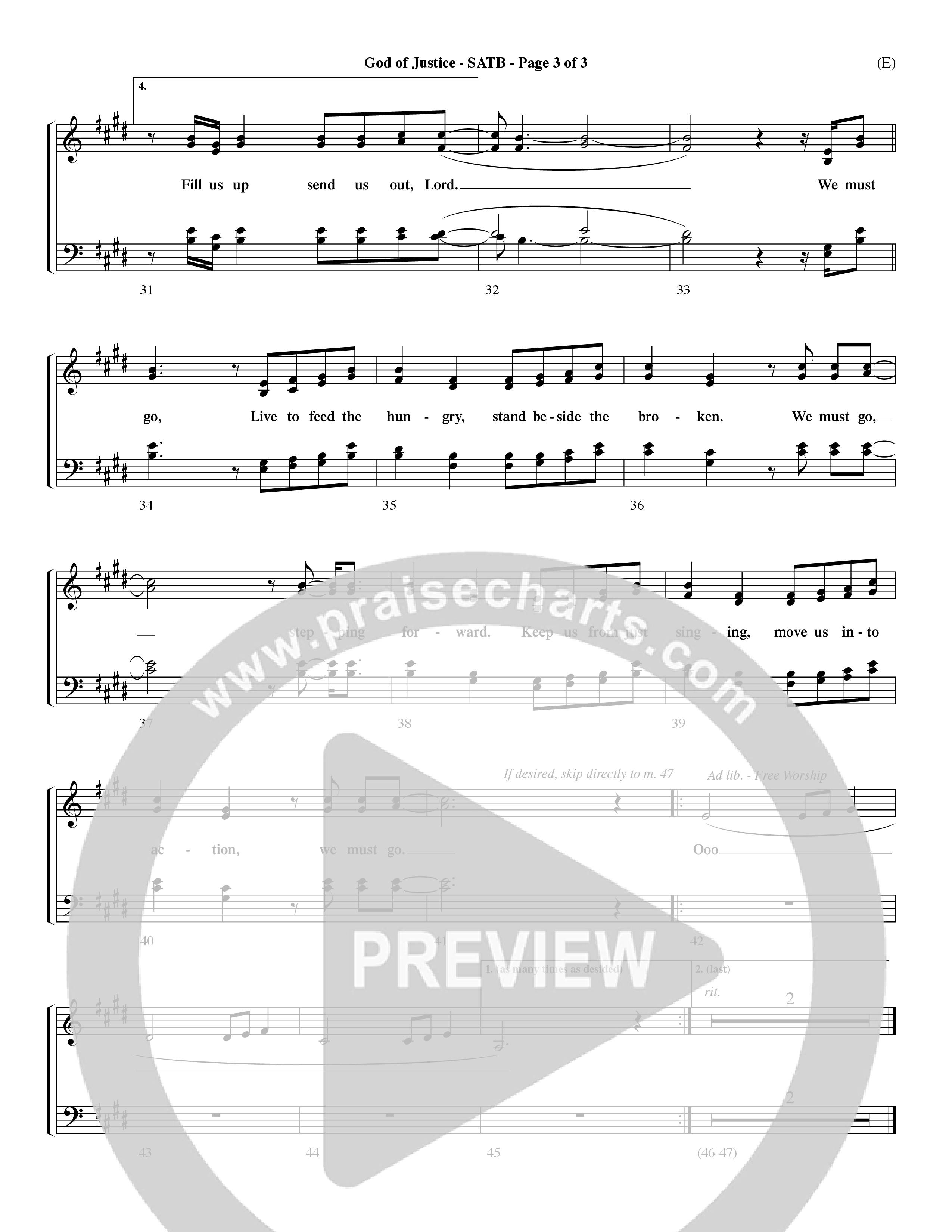 God Of Justice (Choral Anthem SATB) Choir Sheet (SATB) (Word Music Choral / Orch. Dave Williamson)