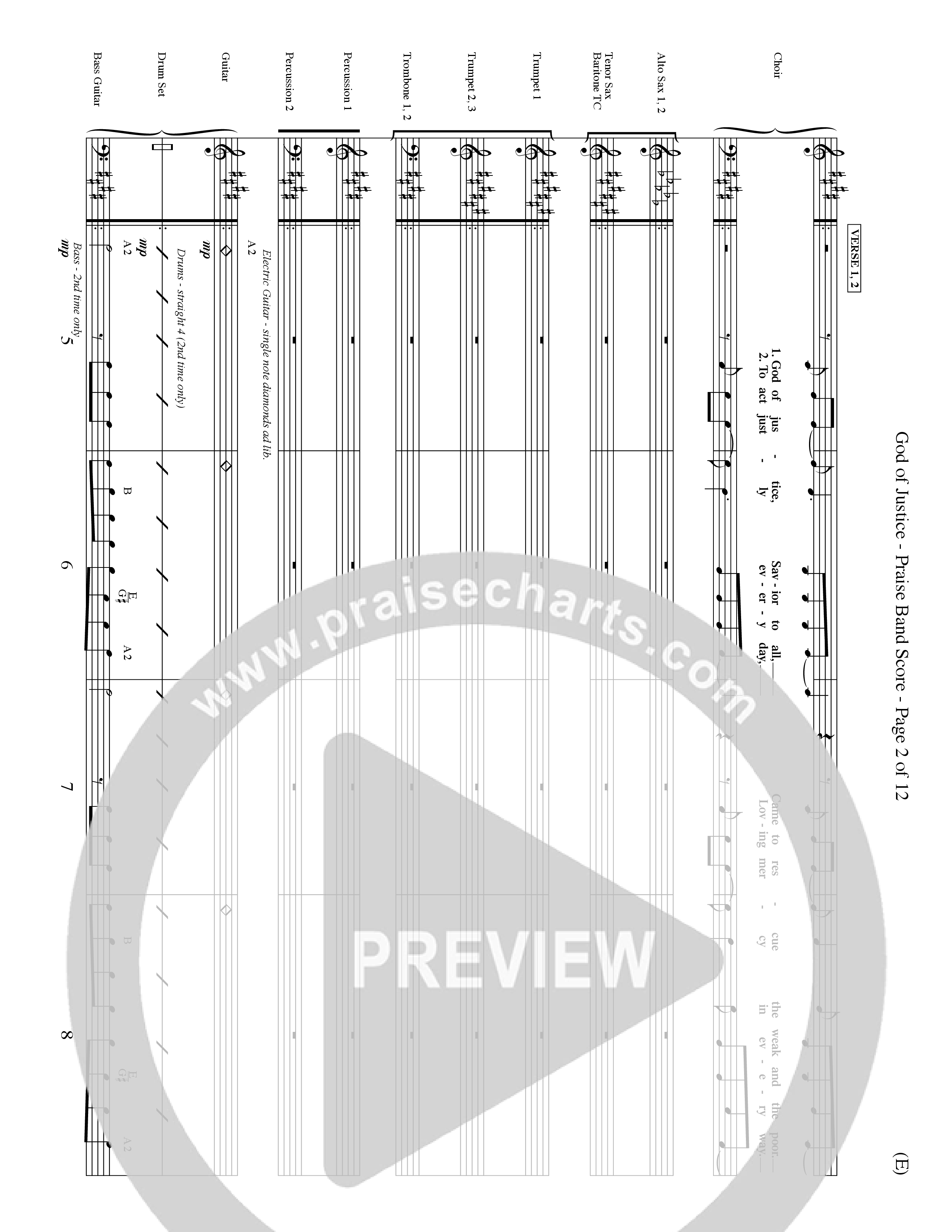 God Of Justice (Choral Anthem SATB) PraiseBand (incl. Brass) (Word Music Choral / Orch. Dave Williamson)