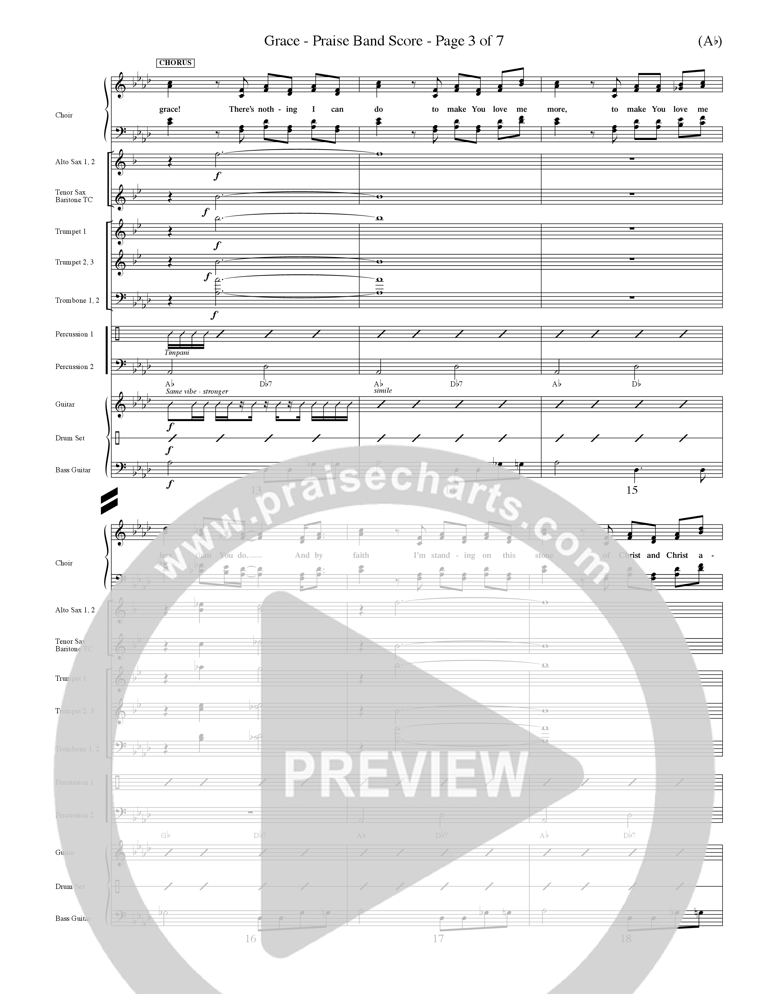 Grace (Choral Anthem SATB) PraiseBand (incl. Brass) (Word Music Choral / Orch. Dave Williamson)