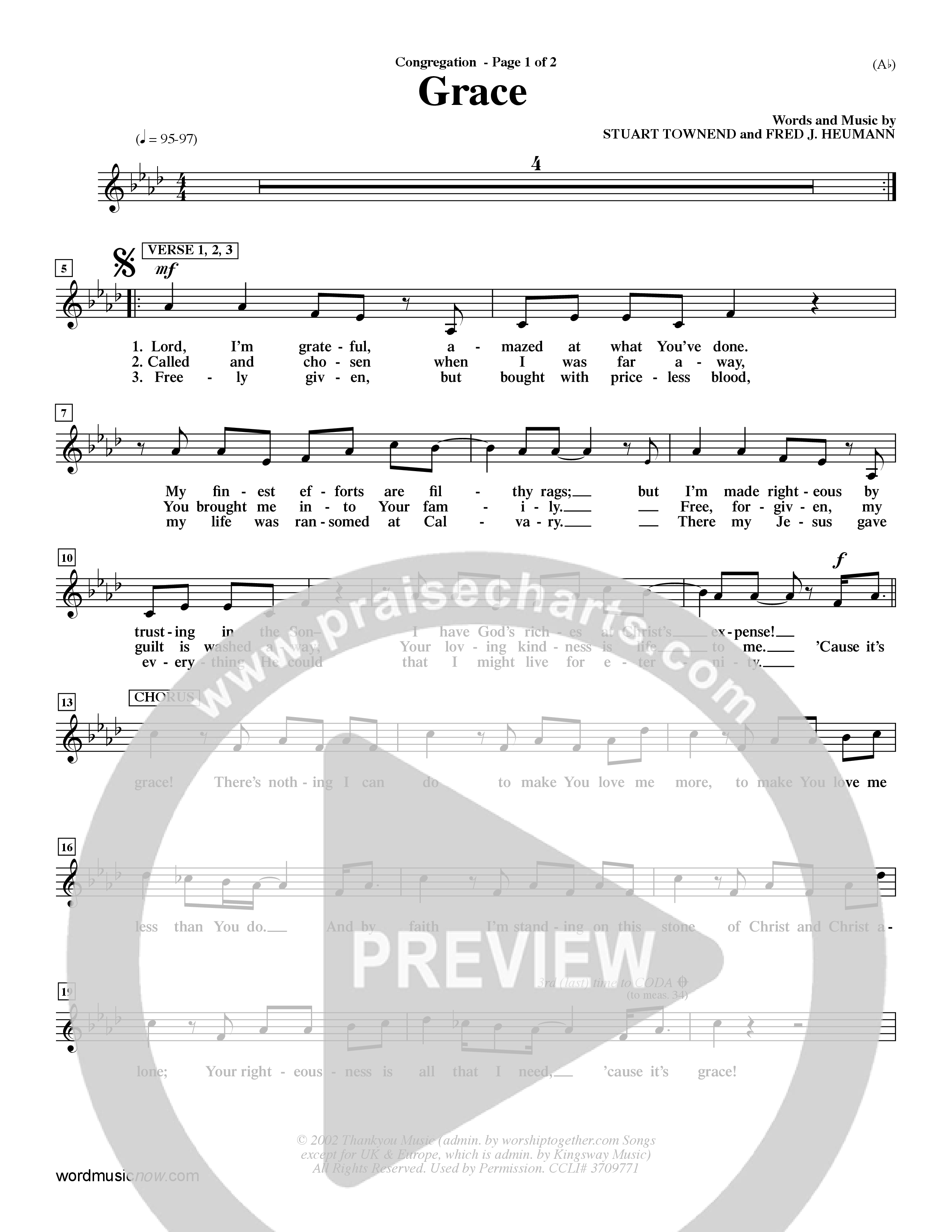 Grace (Choral Anthem SATB) Rhythm Pack (Word Music Choral / Orch. Dave Williamson)