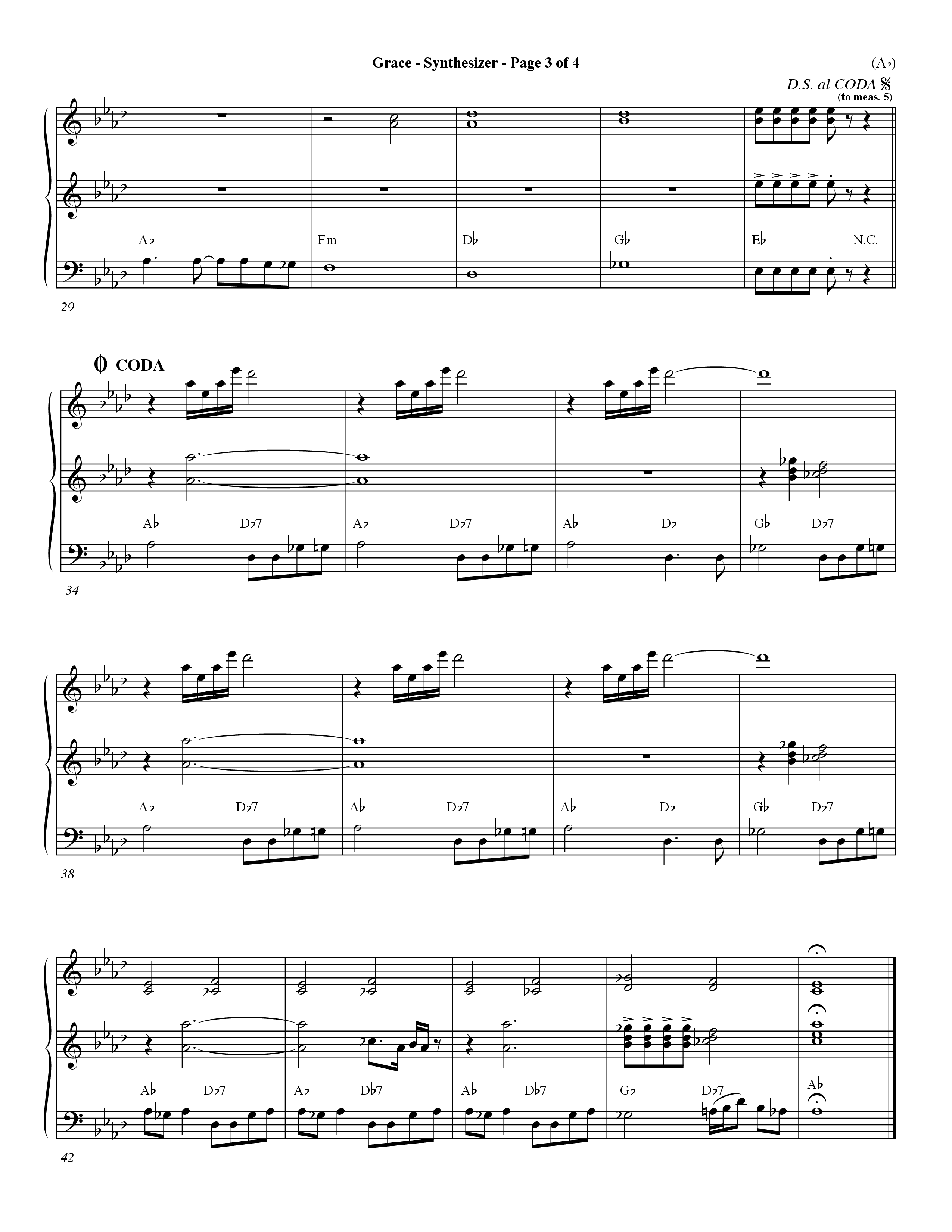 Grace (Choral Anthem SATB) Synth (Word Music Choral / Orch. Dave Williamson)