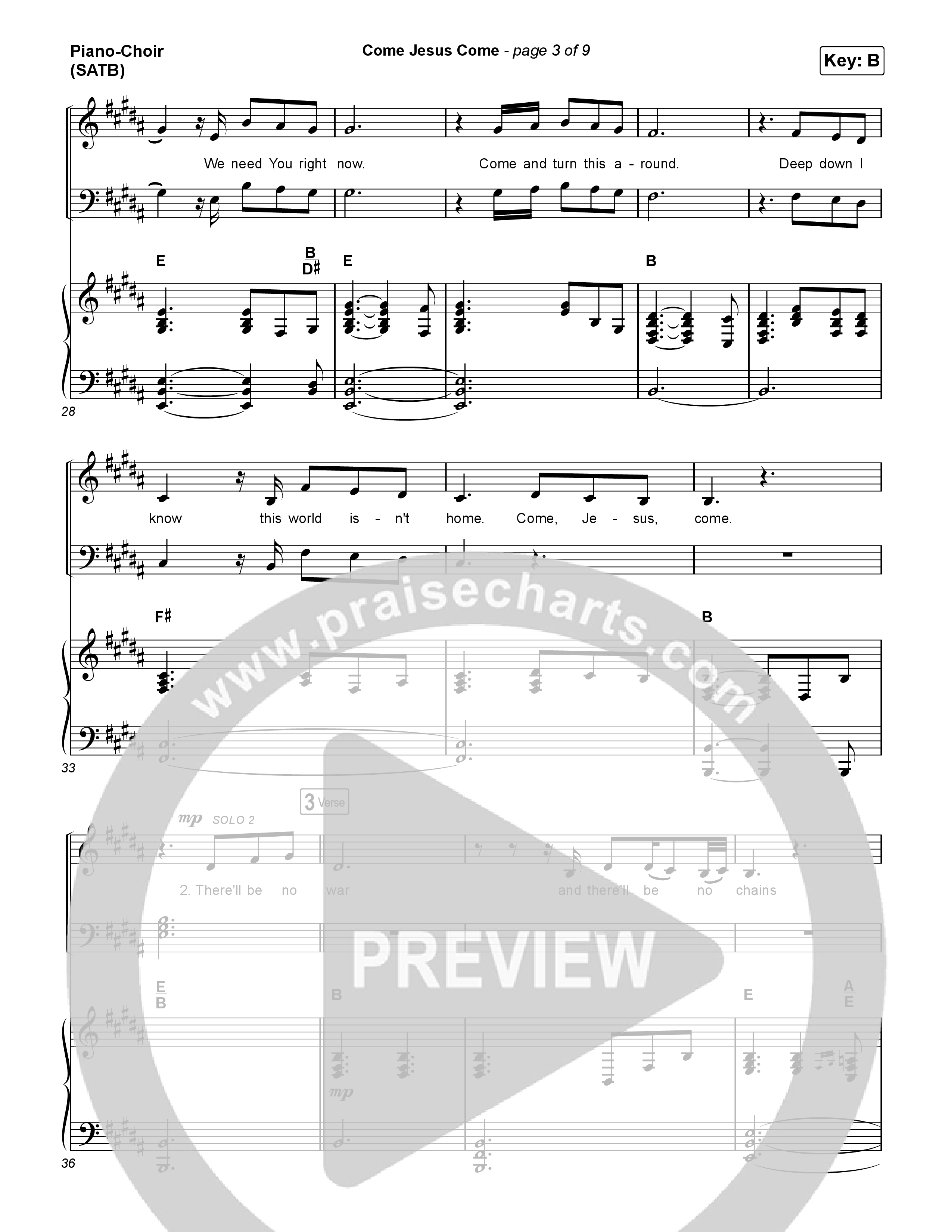 Come Jesus Come Piano/Vocal Pack (CeCe Winans / Cody Johnson)