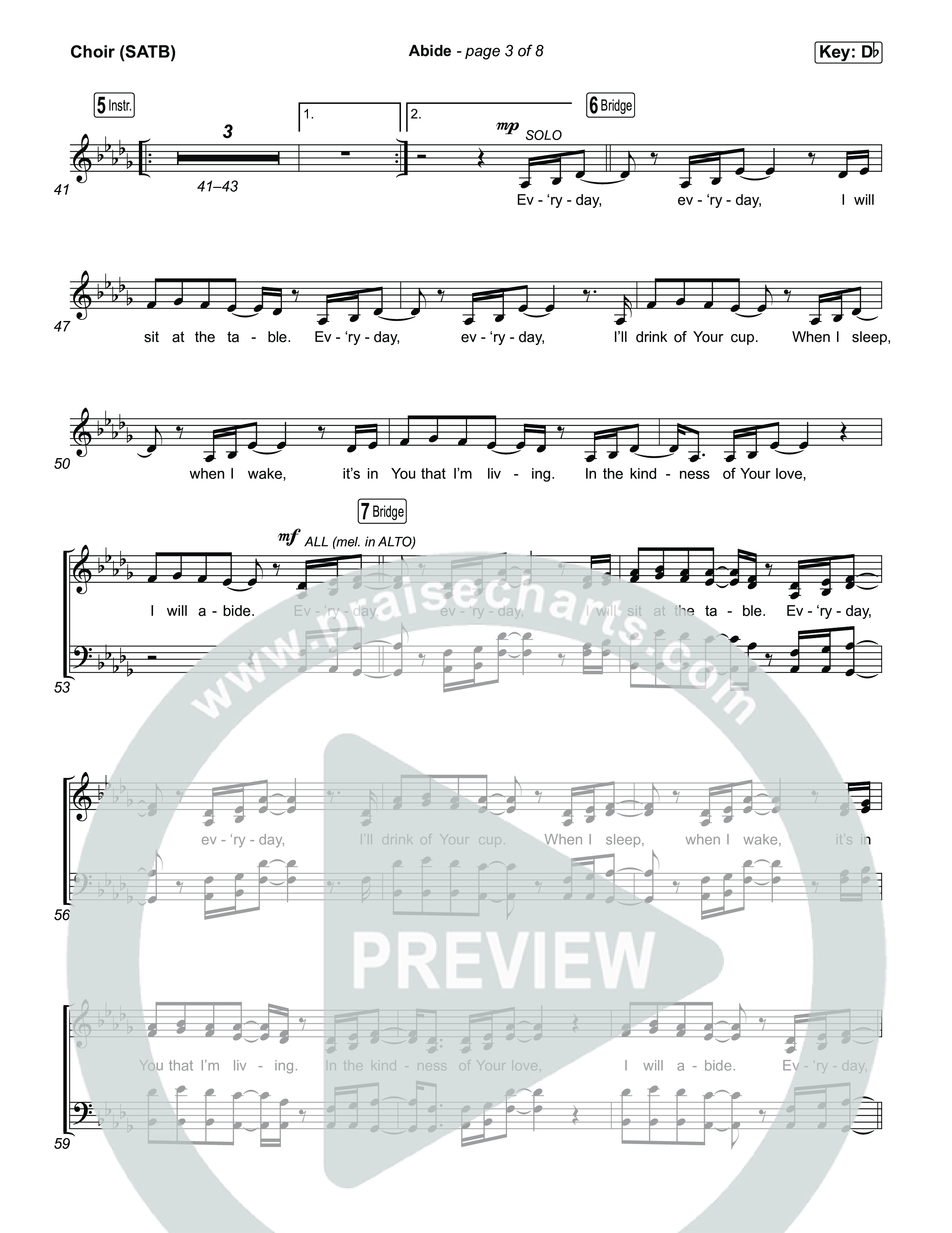 Abide Choir Sheet (SATB) (UPPERROOM)