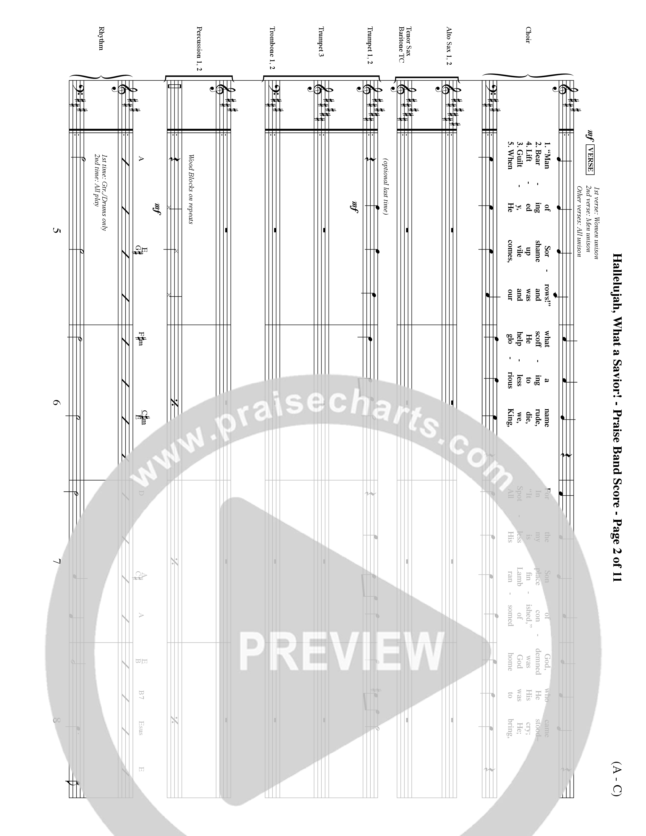 Hallelujah What A Savior (Choral Anthem SATB) Conductor's Score (Word Music Choral / Arr. John Coates / Orch. Dave Williamson / Orch. Rob Thomas)