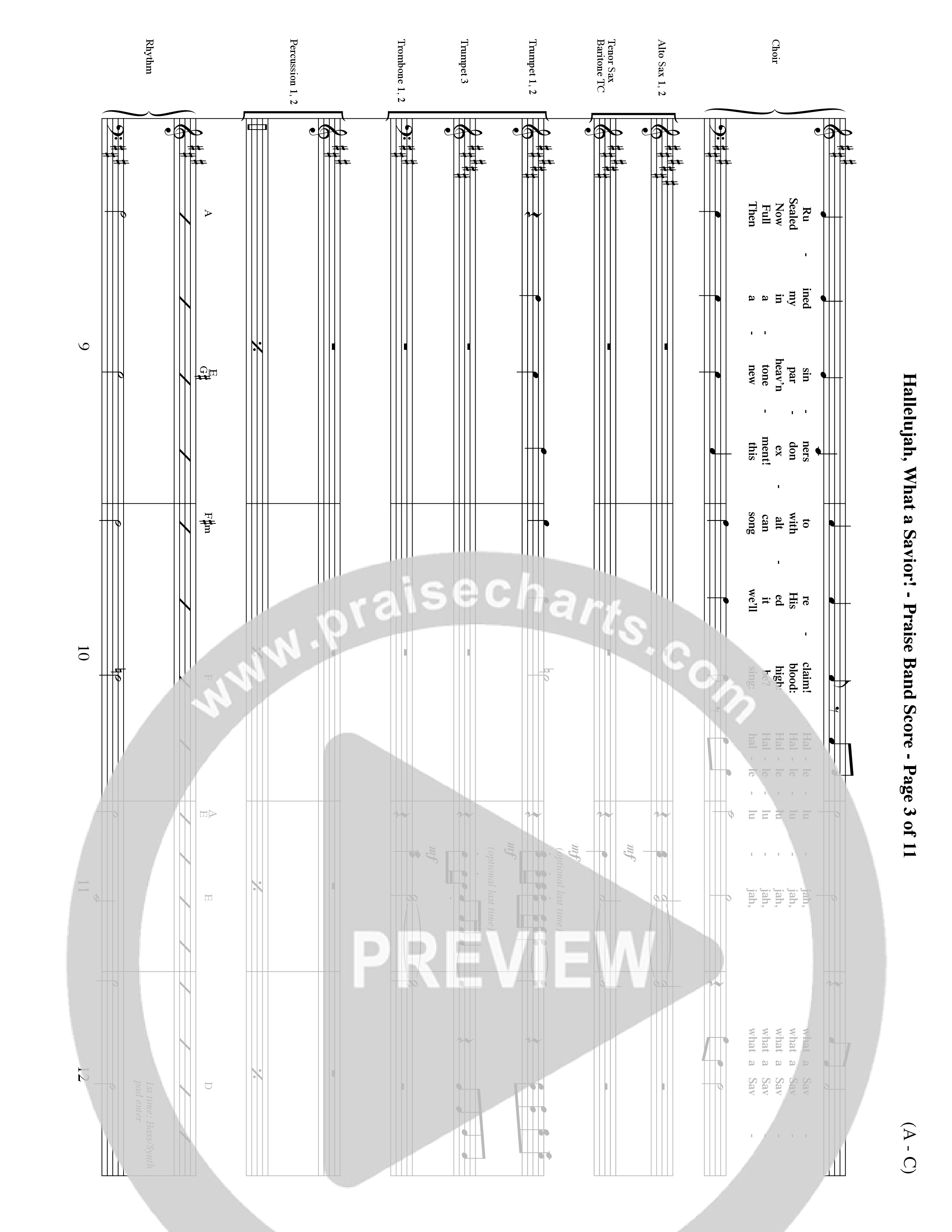 Hallelujah What A Savior (Choral Anthem SATB) Conductor's Score (Word Music Choral / Arr. John Coates / Orch. Dave Williamson / Orch. Rob Thomas)