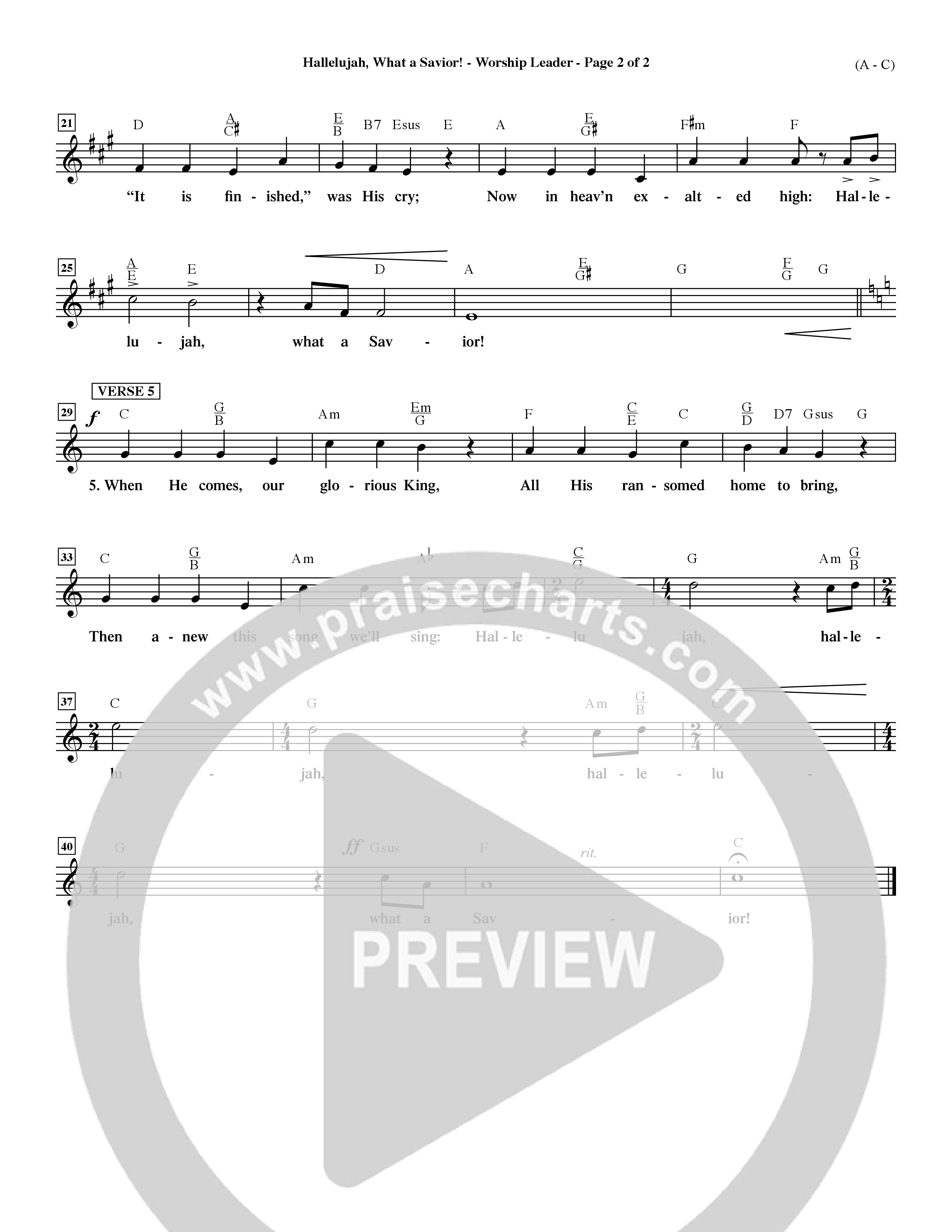 Hallelujah What A Savior (Choral Anthem SATB) Rhythm Pack (Word Music Choral / Arr. John Coates / Orch. Dave Williamson / Orch. Rob Thomas)