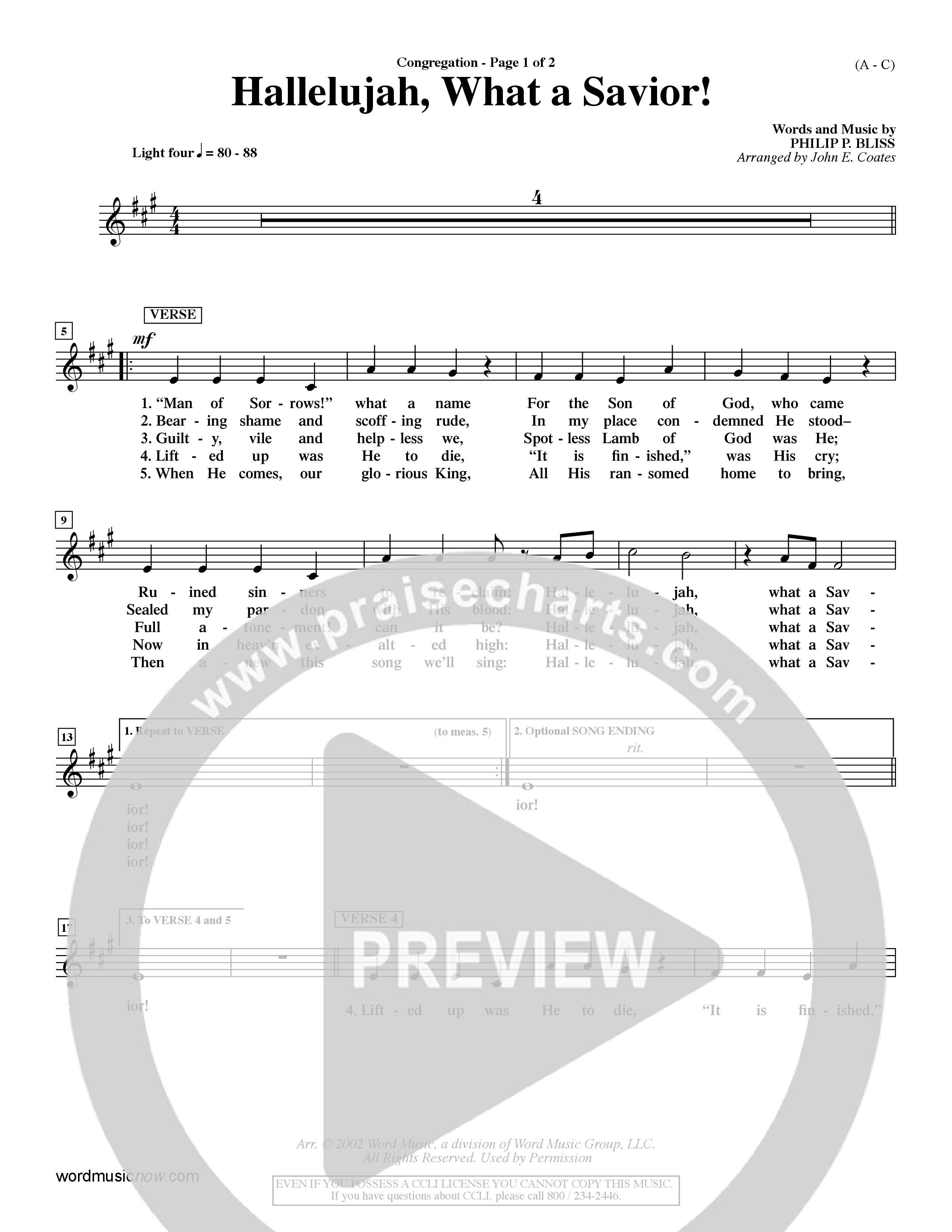Hallelujah What A Savior (Choral Anthem SATB) Rhythm Pack (Word Music Choral / Arr. John Coates / Orch. Dave Williamson / Orch. Rob Thomas)