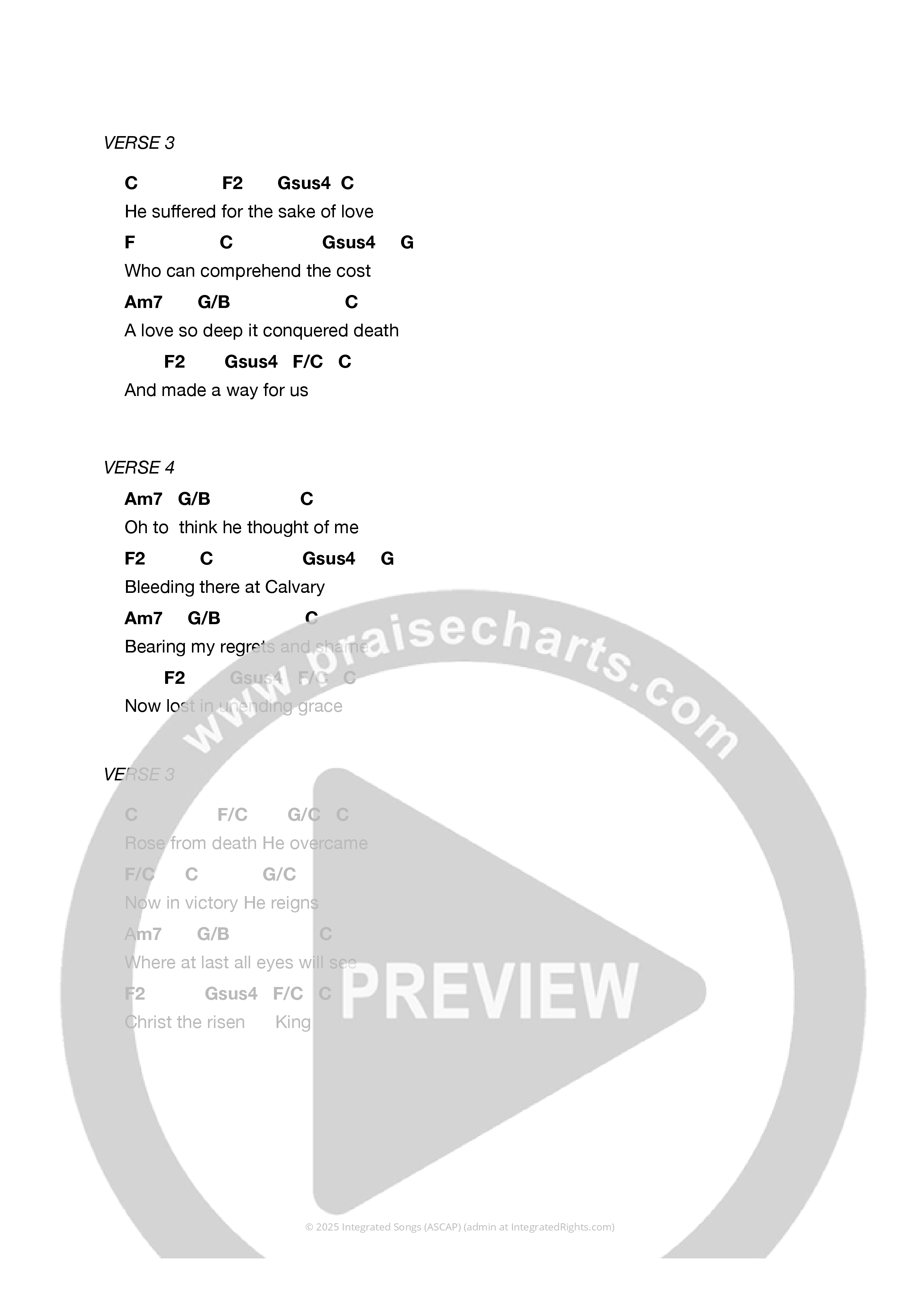 My Victory (We Sing The Praise) Chord Chart (Ben Pearson / Riverside Music / Alice Ballew)