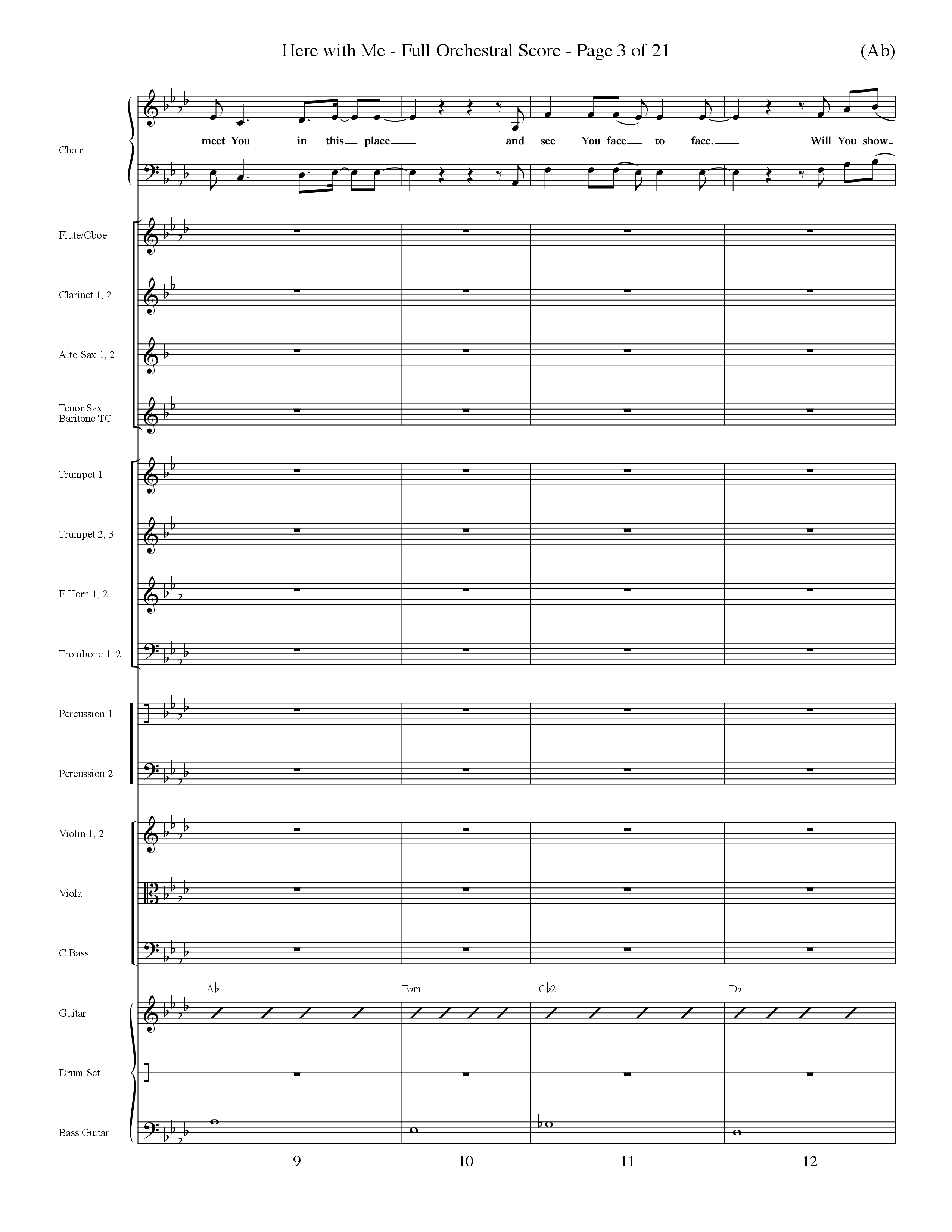 Here With Me (Choral Anthem SATB) Conductor's Score (Word Music Choral / Orch. Dave Williamson)