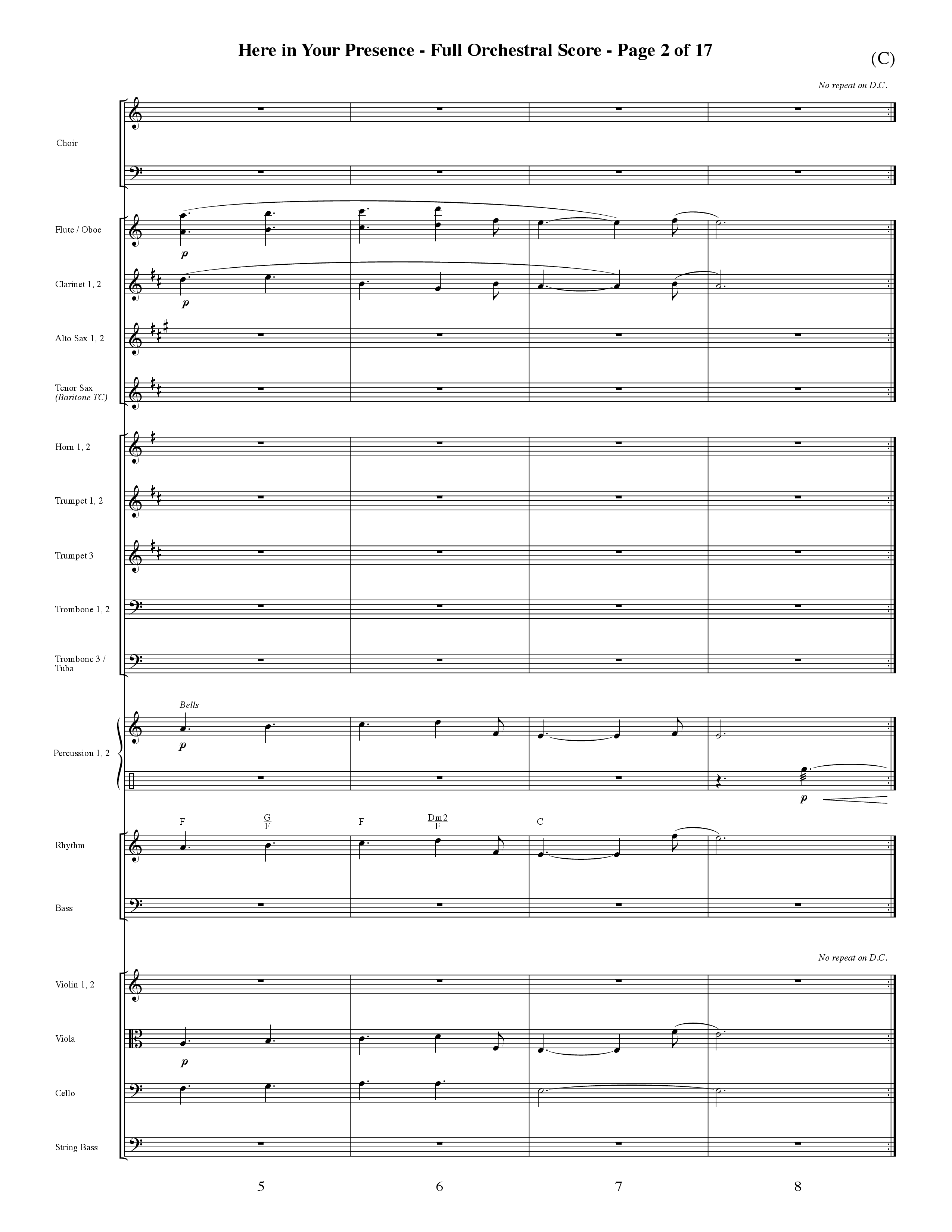 Here In Your Presence (Choral Anthem SATB) Orchestration (Word Music Choral / Orch. David McKay)