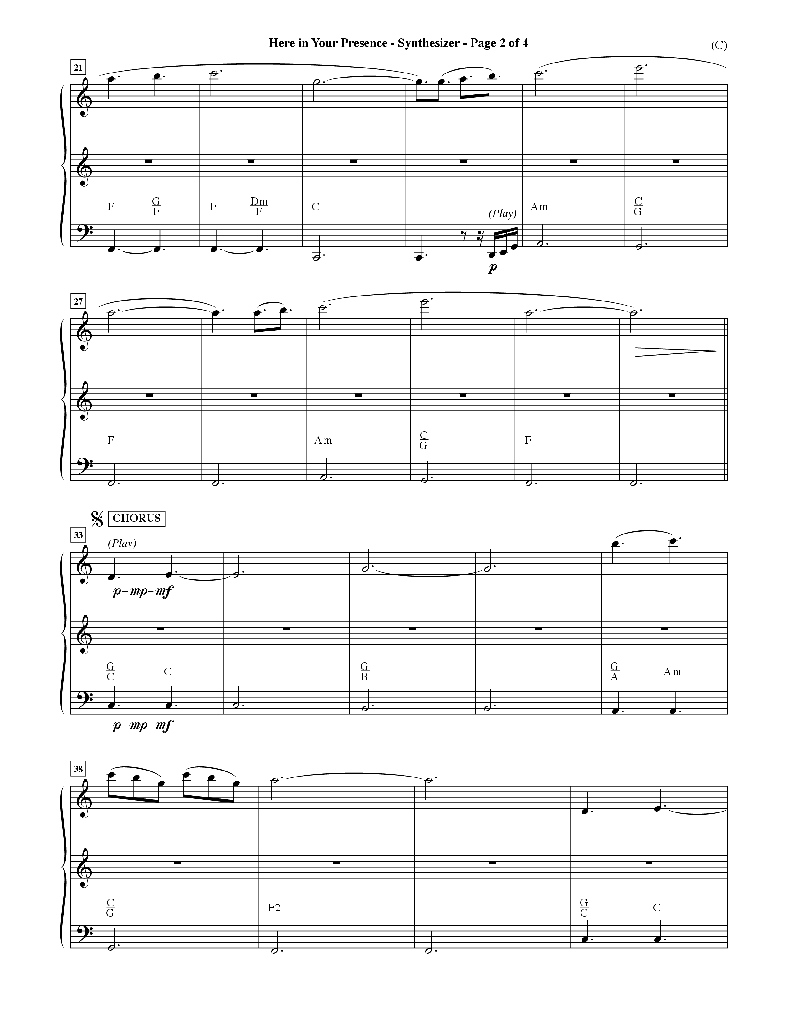 Here In Your Presence (Choral Anthem SATB) Synth (Word Music Choral / Orch. David McKay)