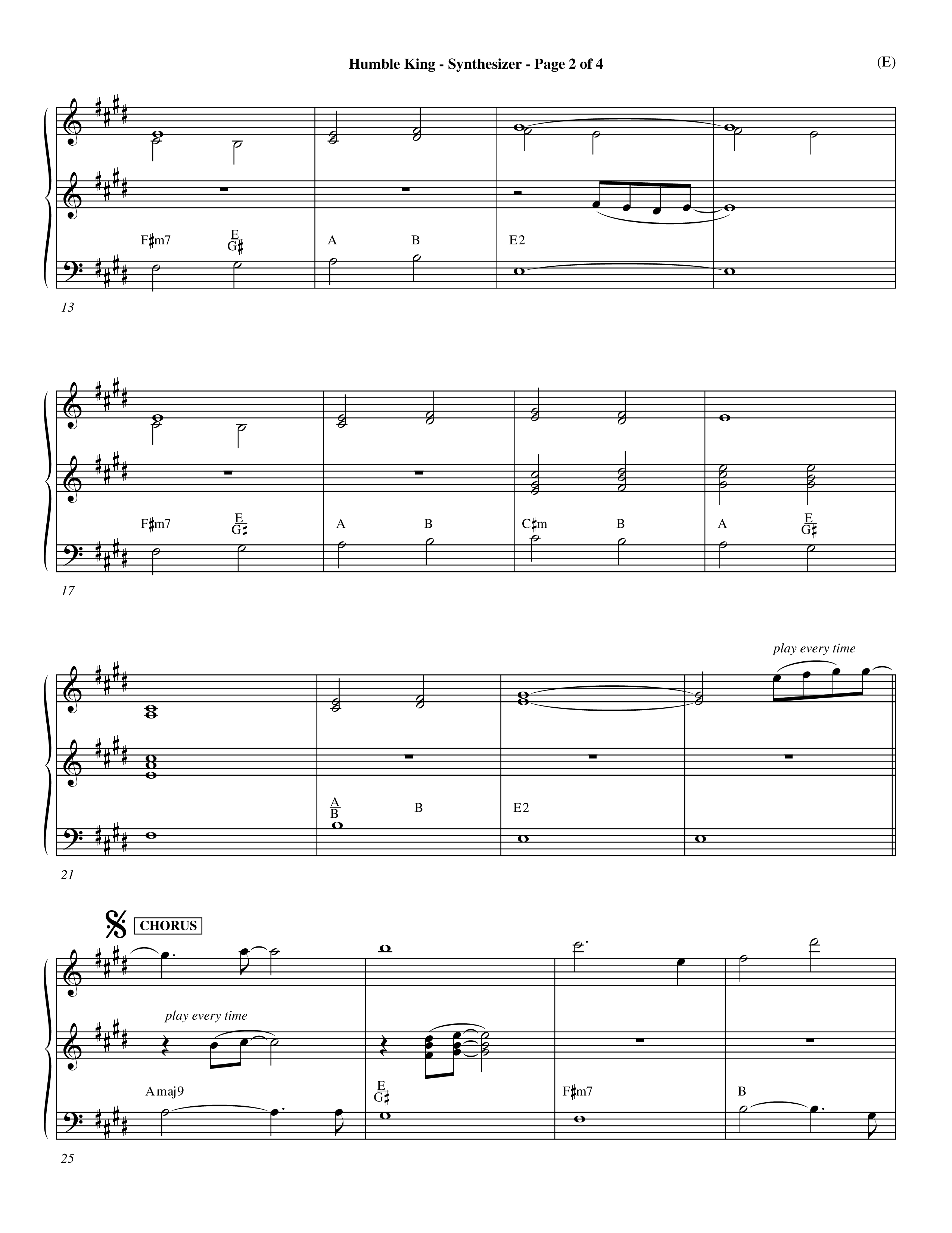 Humble King (Choral Anthem SATB) Synth (Word Music Choral / Orch. Dave Williamson)