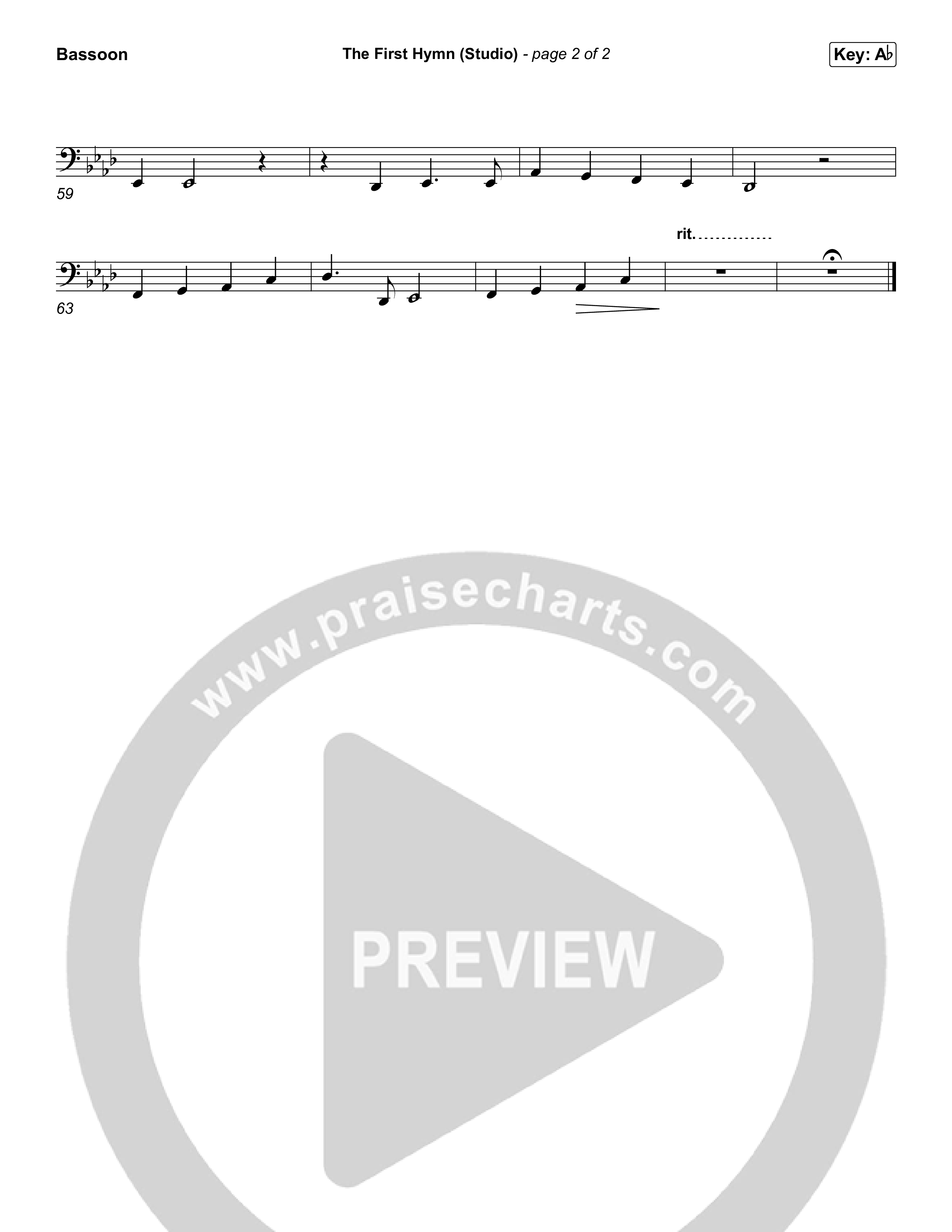 The First Hymn (Worship Choir/SAB) Bassoon (Chris Tofilon / Ben Fielding / Arr. Luke Gambill)