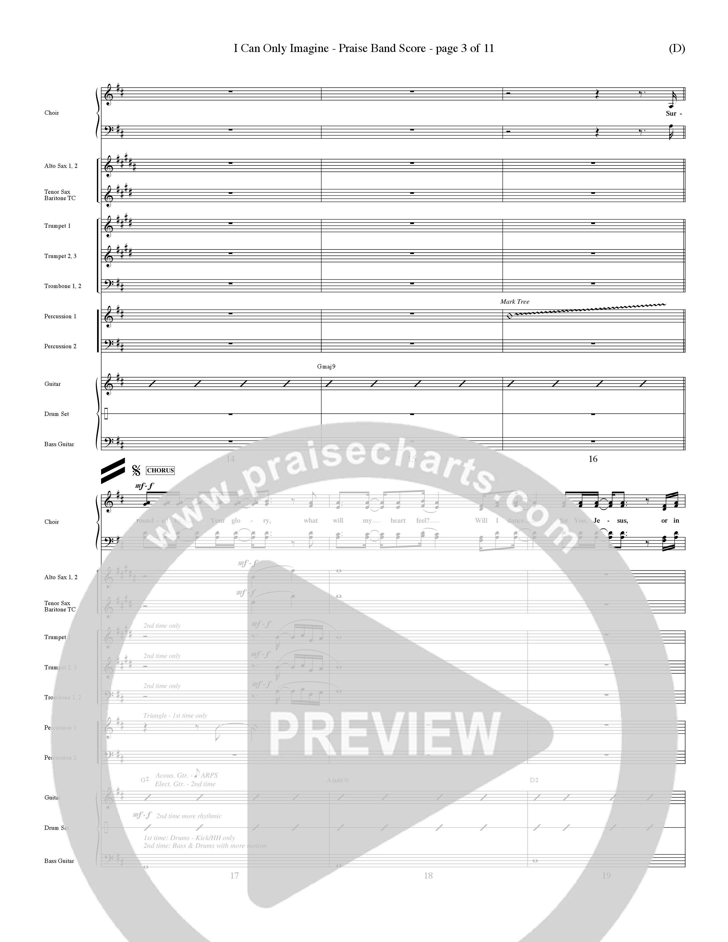 I Can Only Imagine (Choral Anthem SATB) Conductor's Score (Word Music Choral / Orch. Dave Williamson)