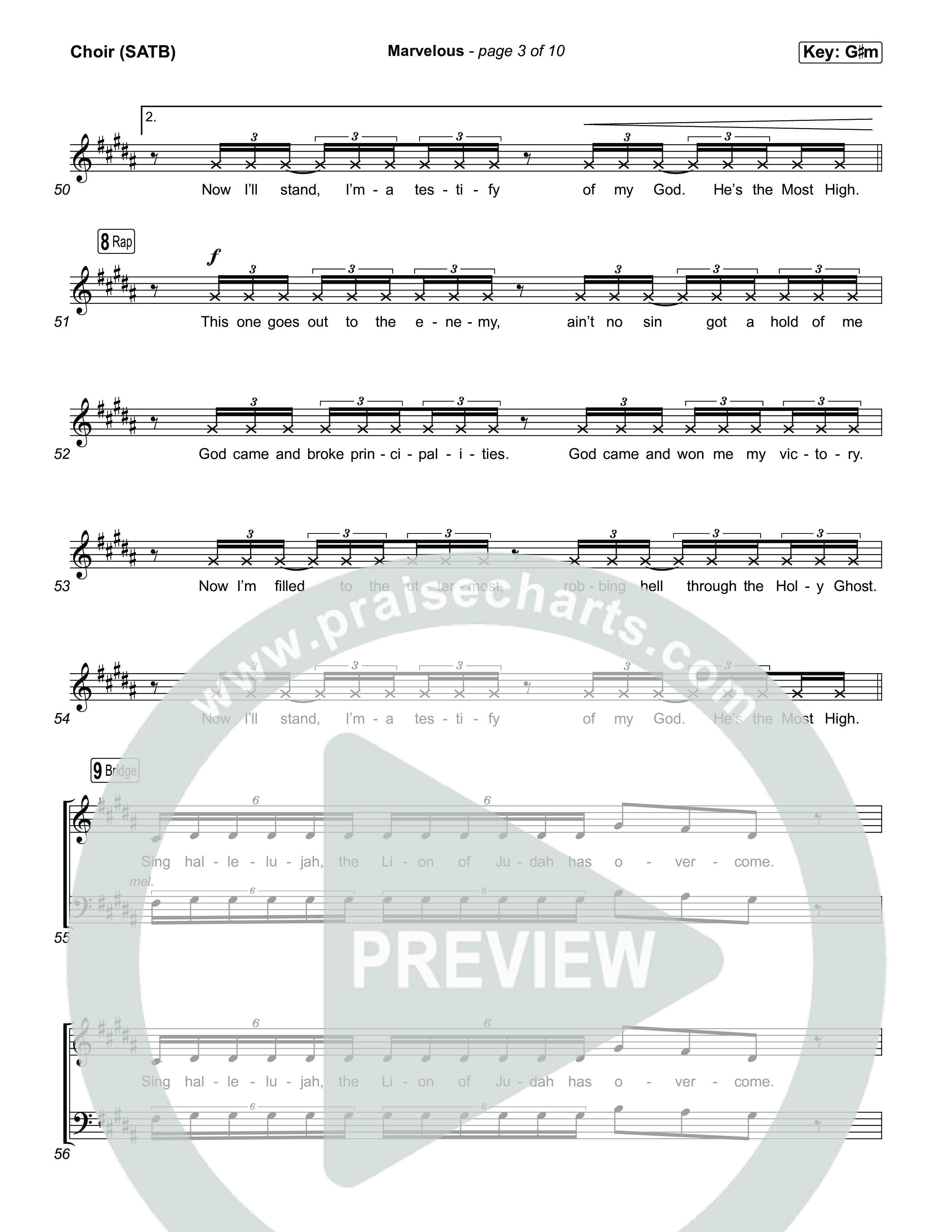 Marvelous Choir Sheet (SATB) (Circuit Rider Music)