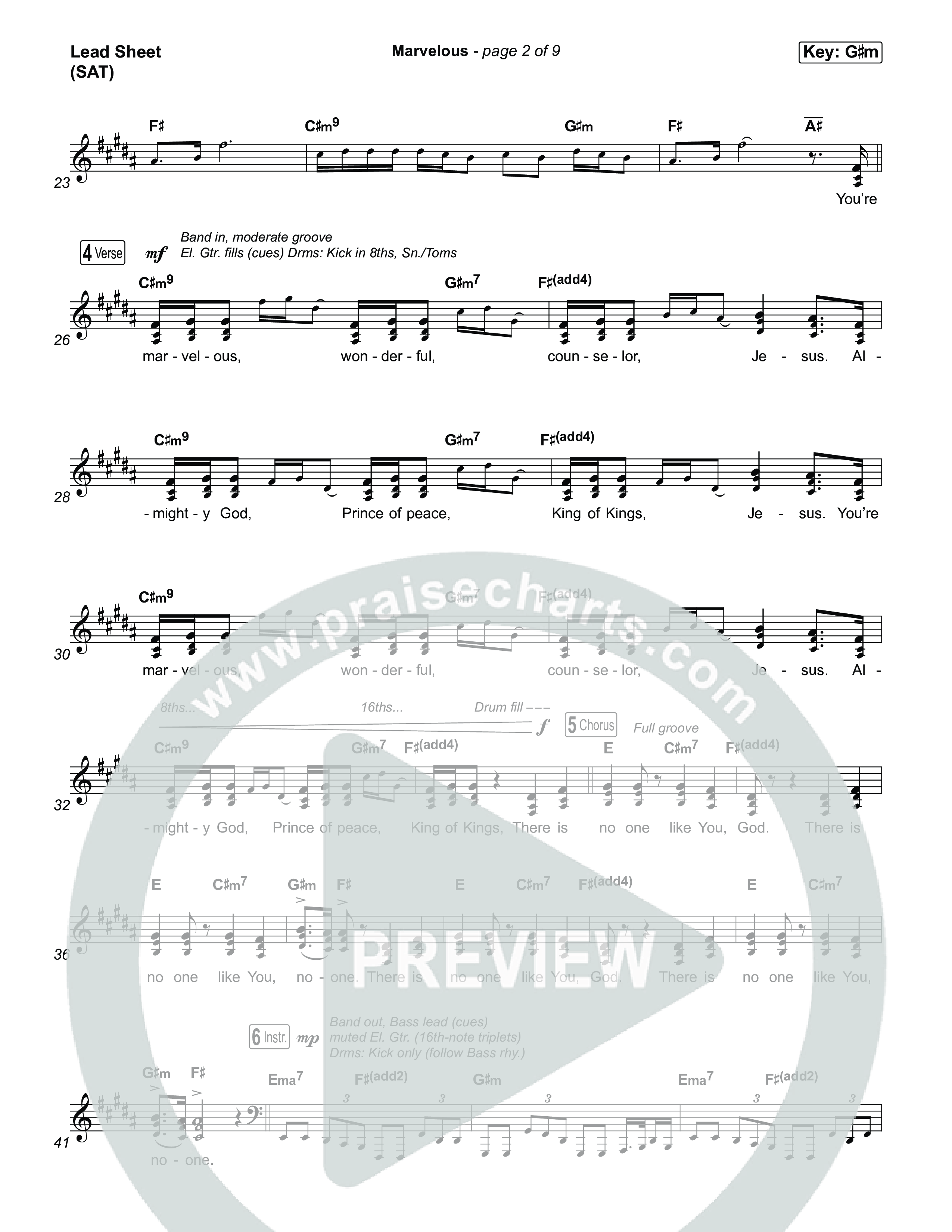 Marvelous Lead Sheet (SAT) (Circuit Rider Music)