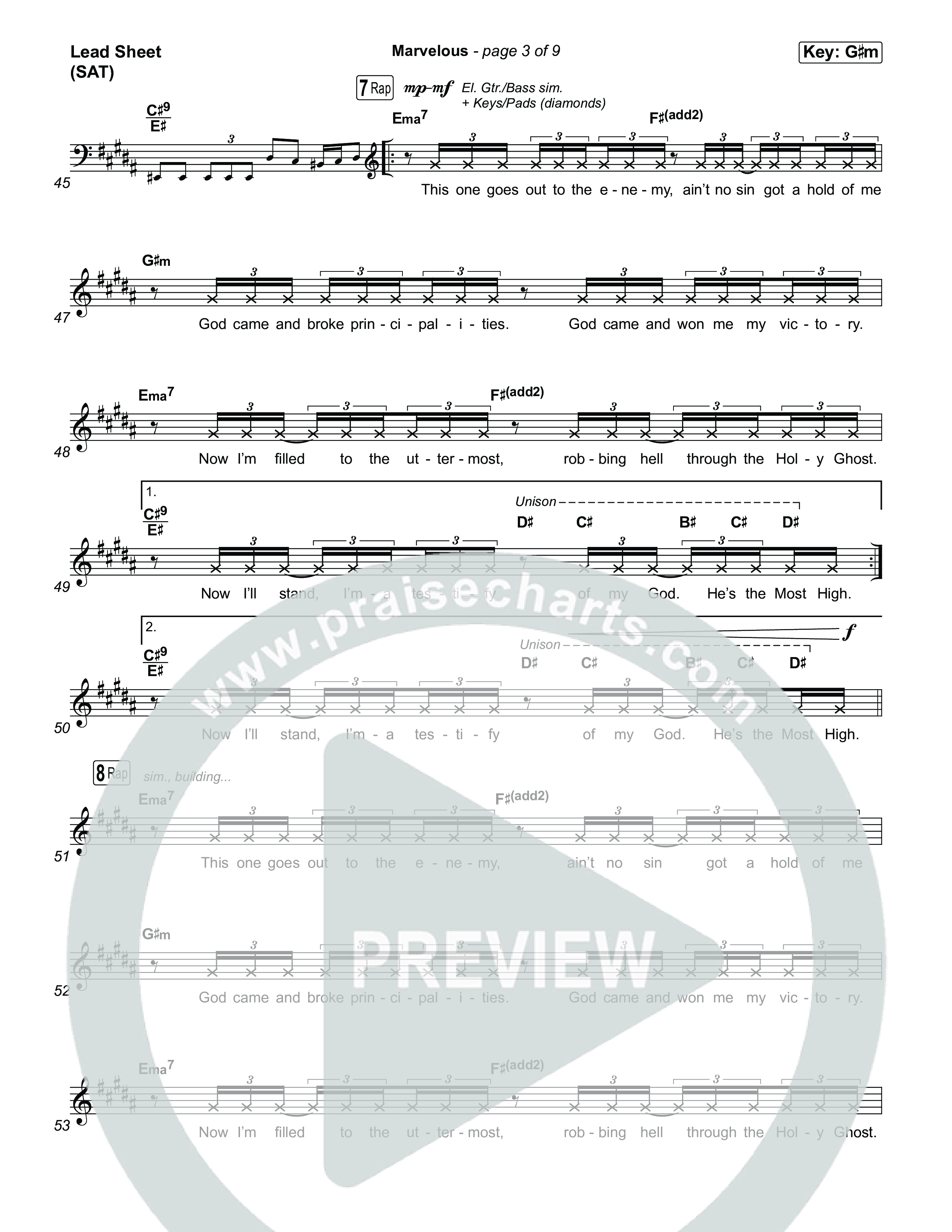 Marvelous Lead Sheet (SAT) (Circuit Rider Music)