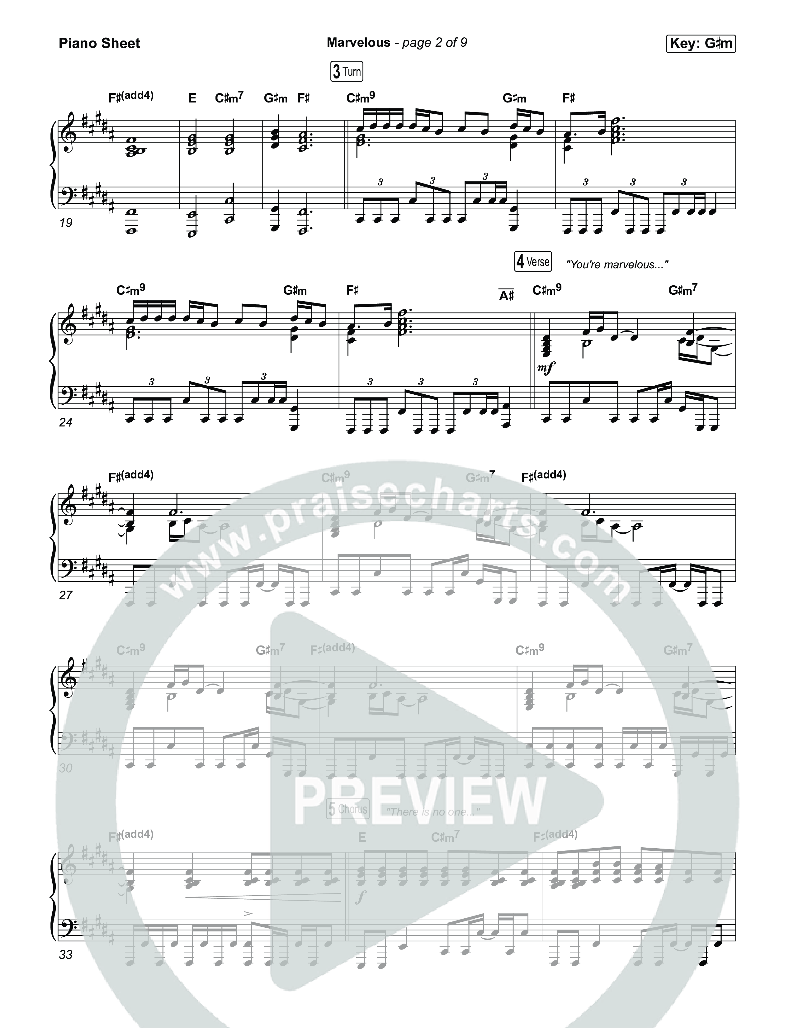 Marvelous Piano Sheet (Circuit Rider Music)