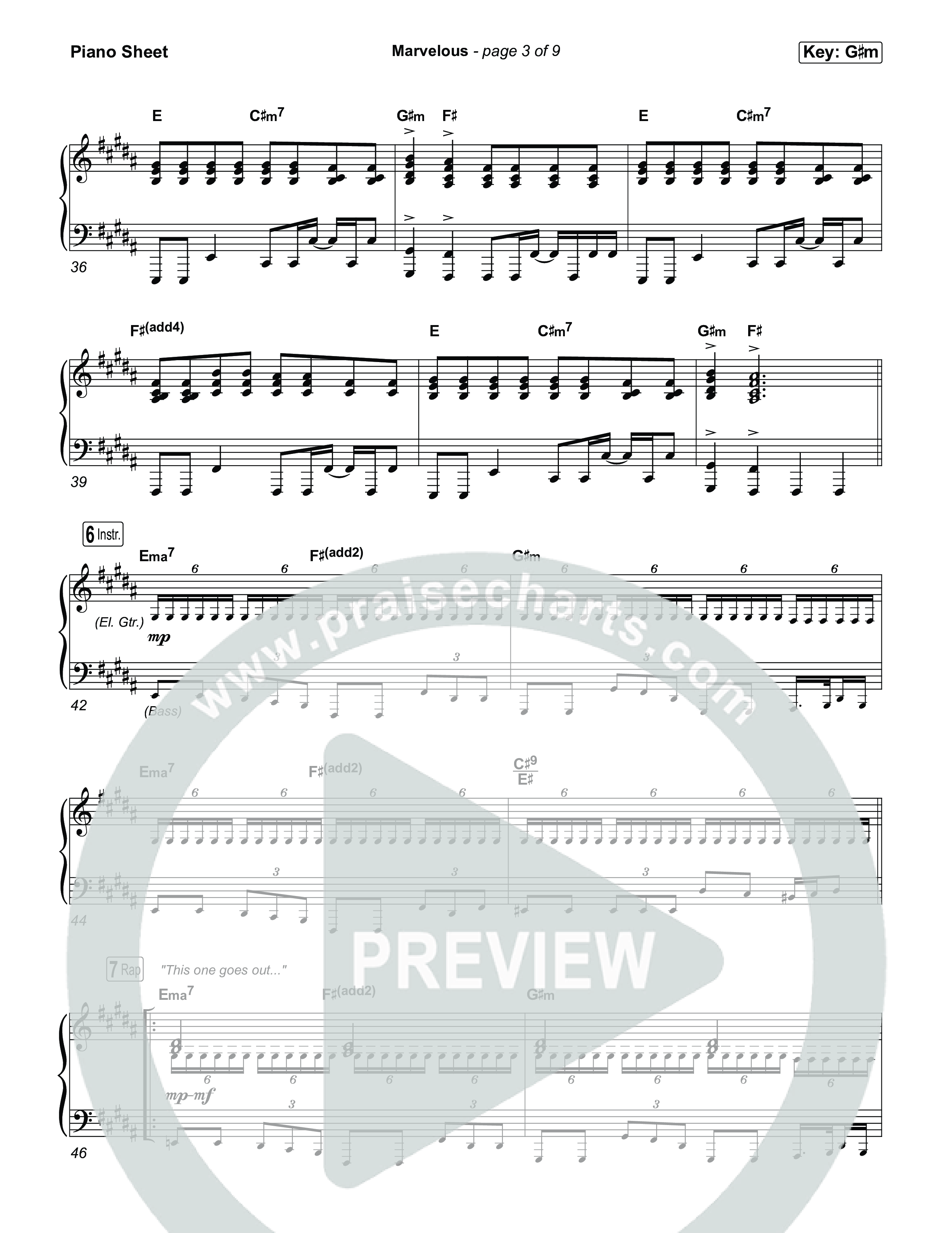 Marvelous Piano Sheet (Circuit Rider Music)