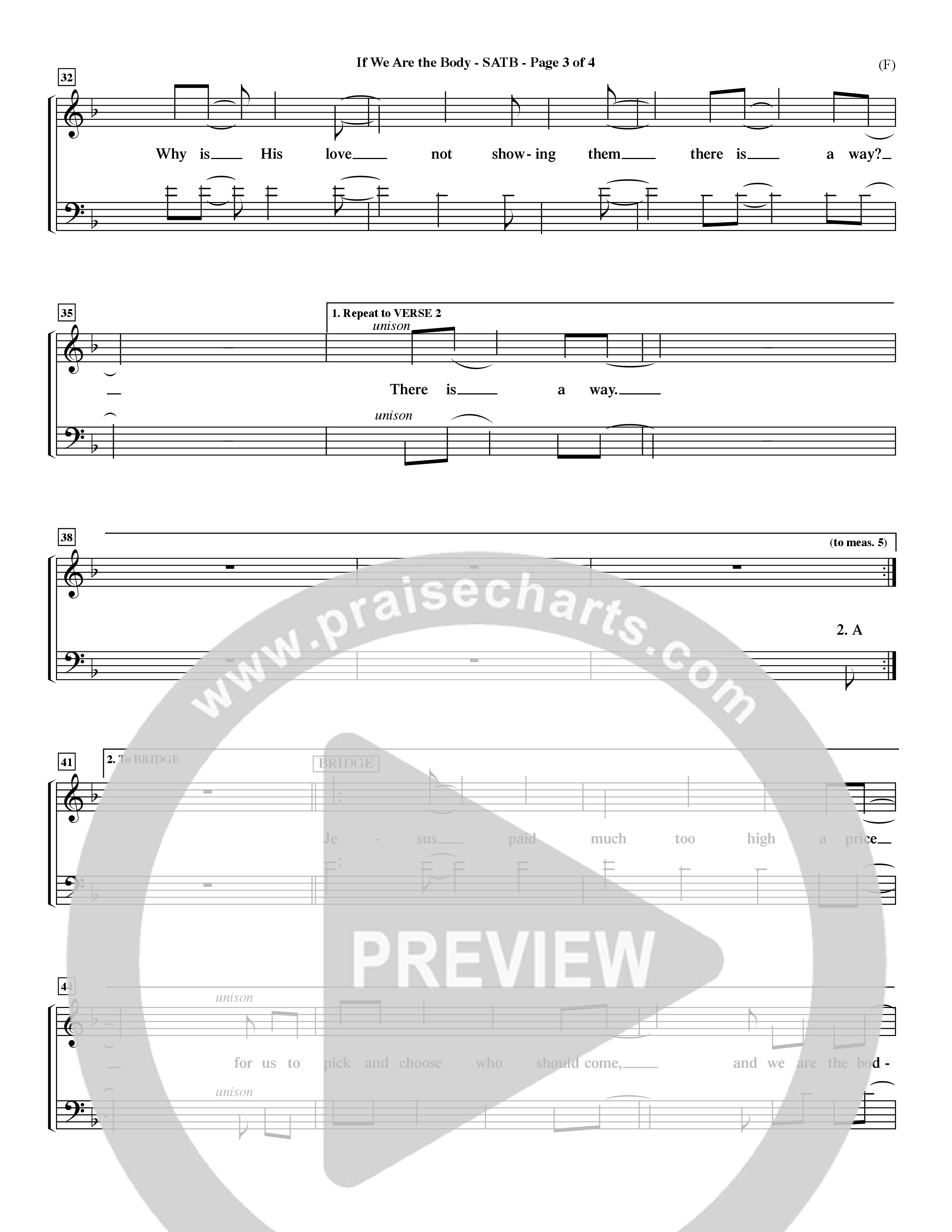 If We Are The Body (Choral Anthem SATB) Choir Sheet (SATB) (Word Music Choral / Orch. Dave Williamson)