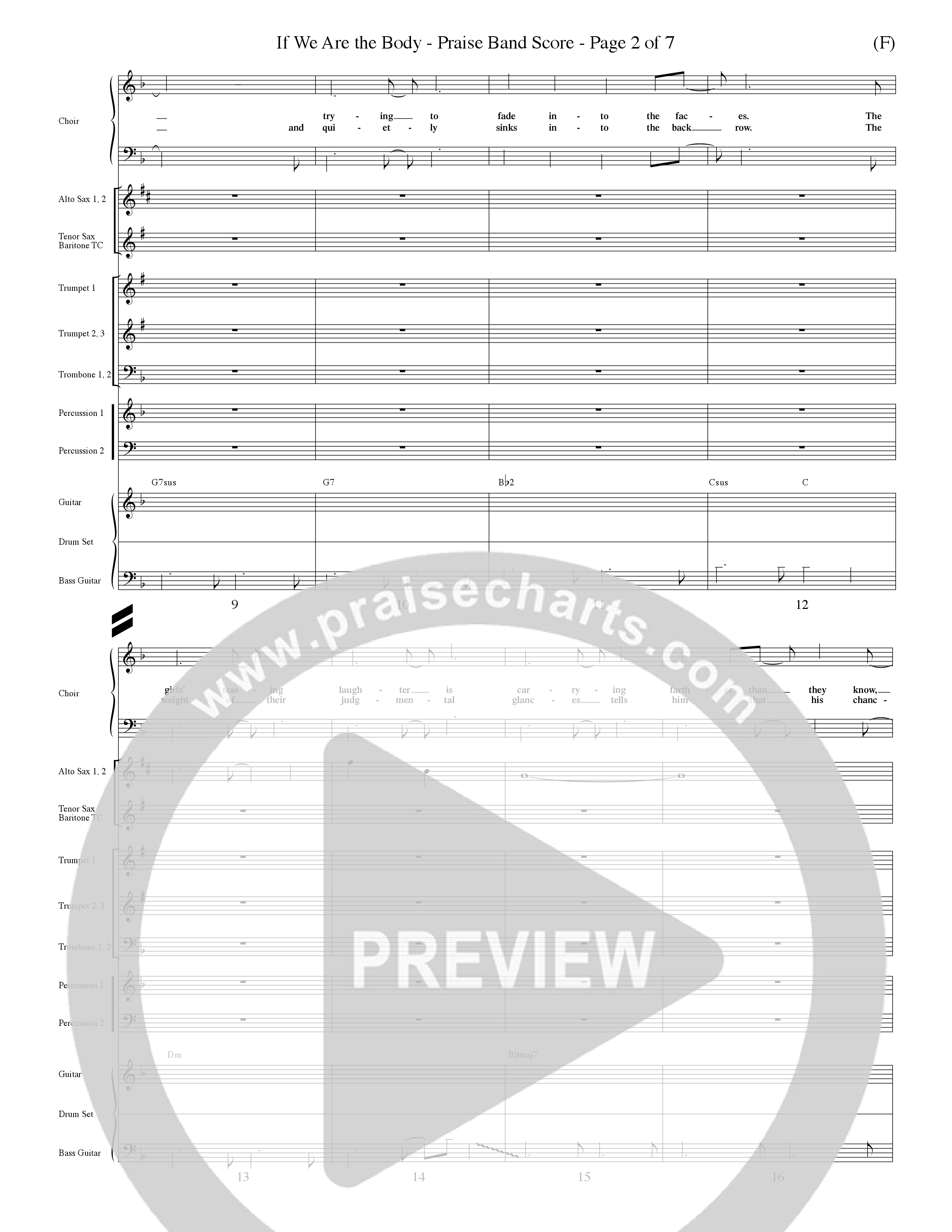 If We Are The Body (Choral Anthem SATB) PraiseBand (incl. Brass) (Word Music Choral / Orch. Dave Williamson)