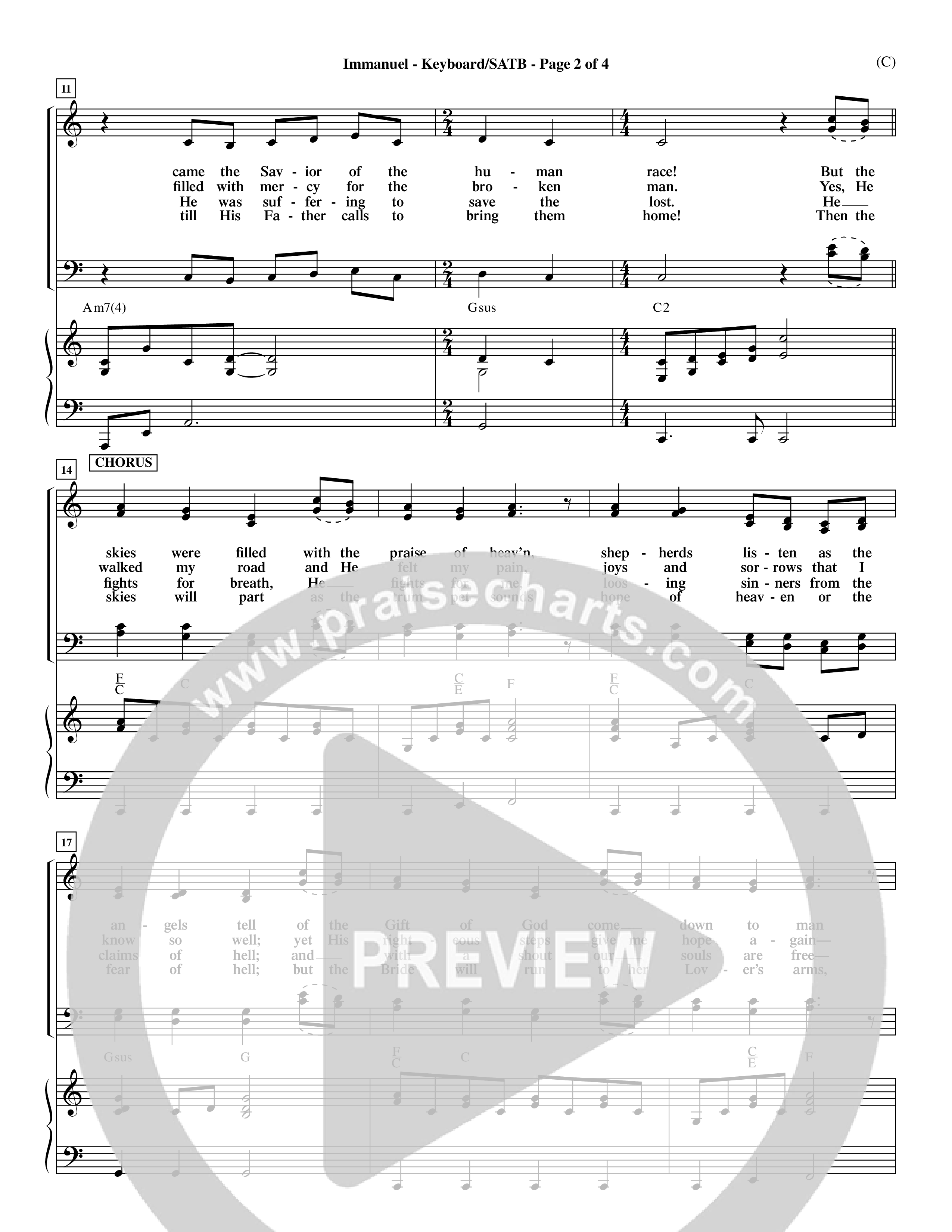 Immanuel (Choral Anthem SATB) Keyboard/Vocal (SATB) (Word Music Choral / Orch. Dave Williamson)