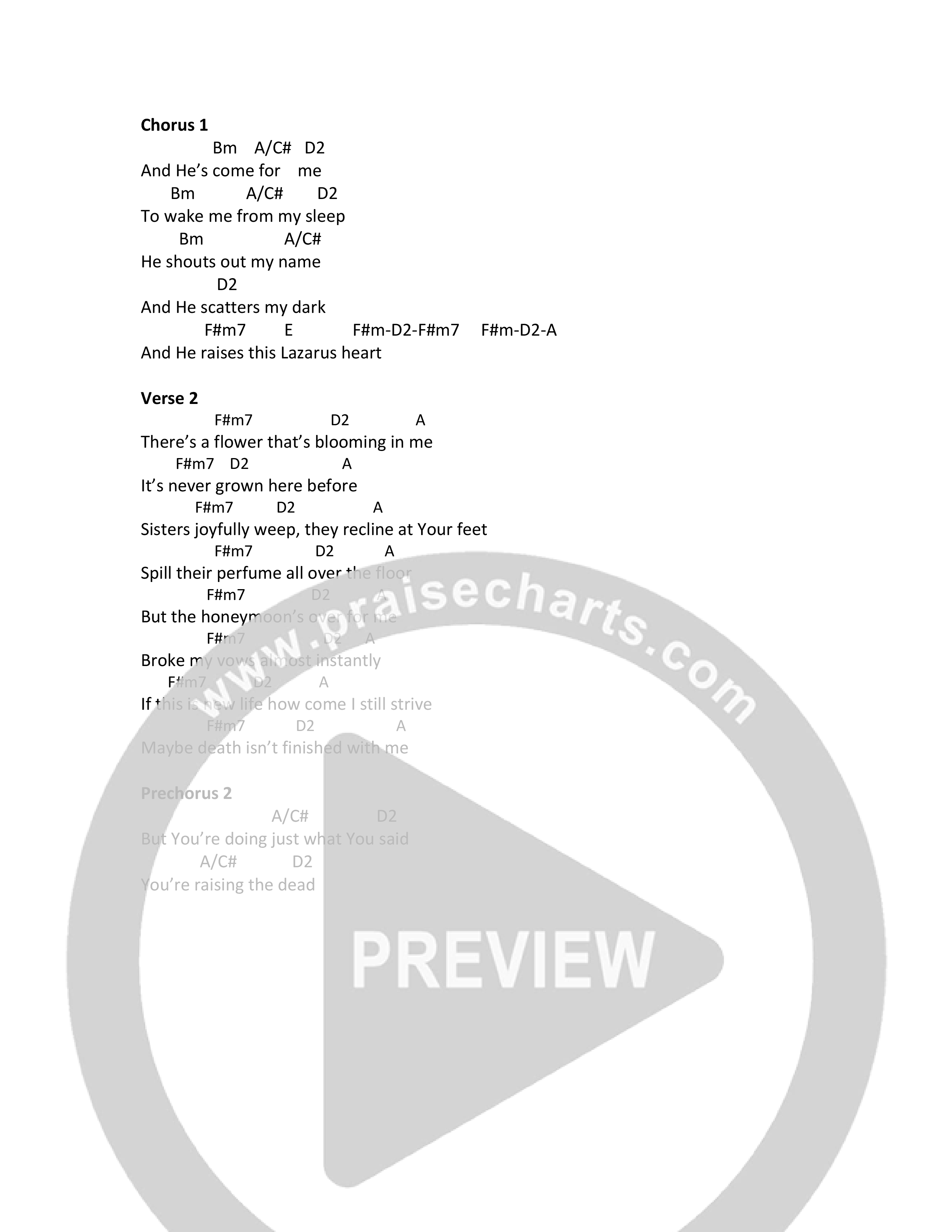Lazarus Heart Chord Chart (Joshua Leventhal)