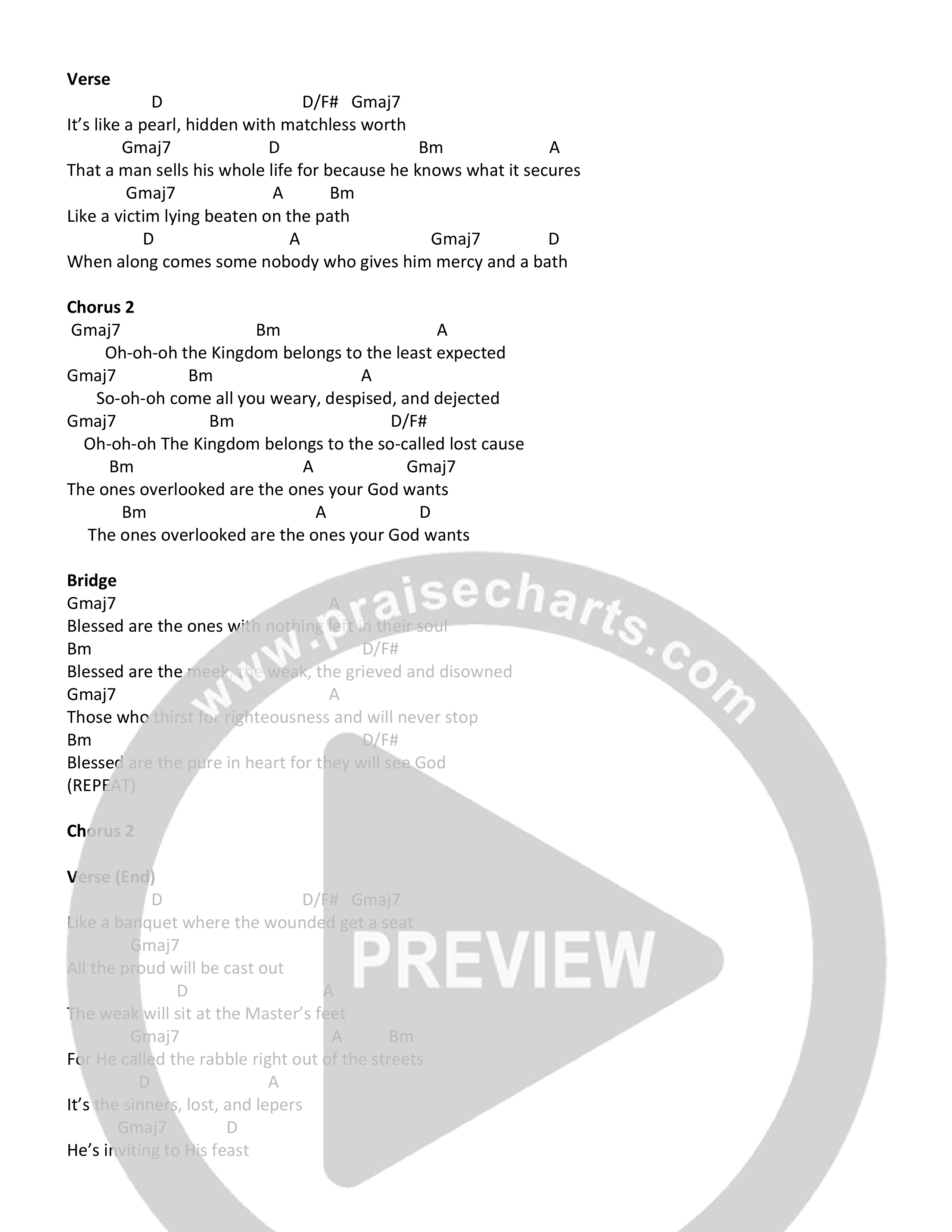 Kingdom Chord Chart (Joshua Leventhal)