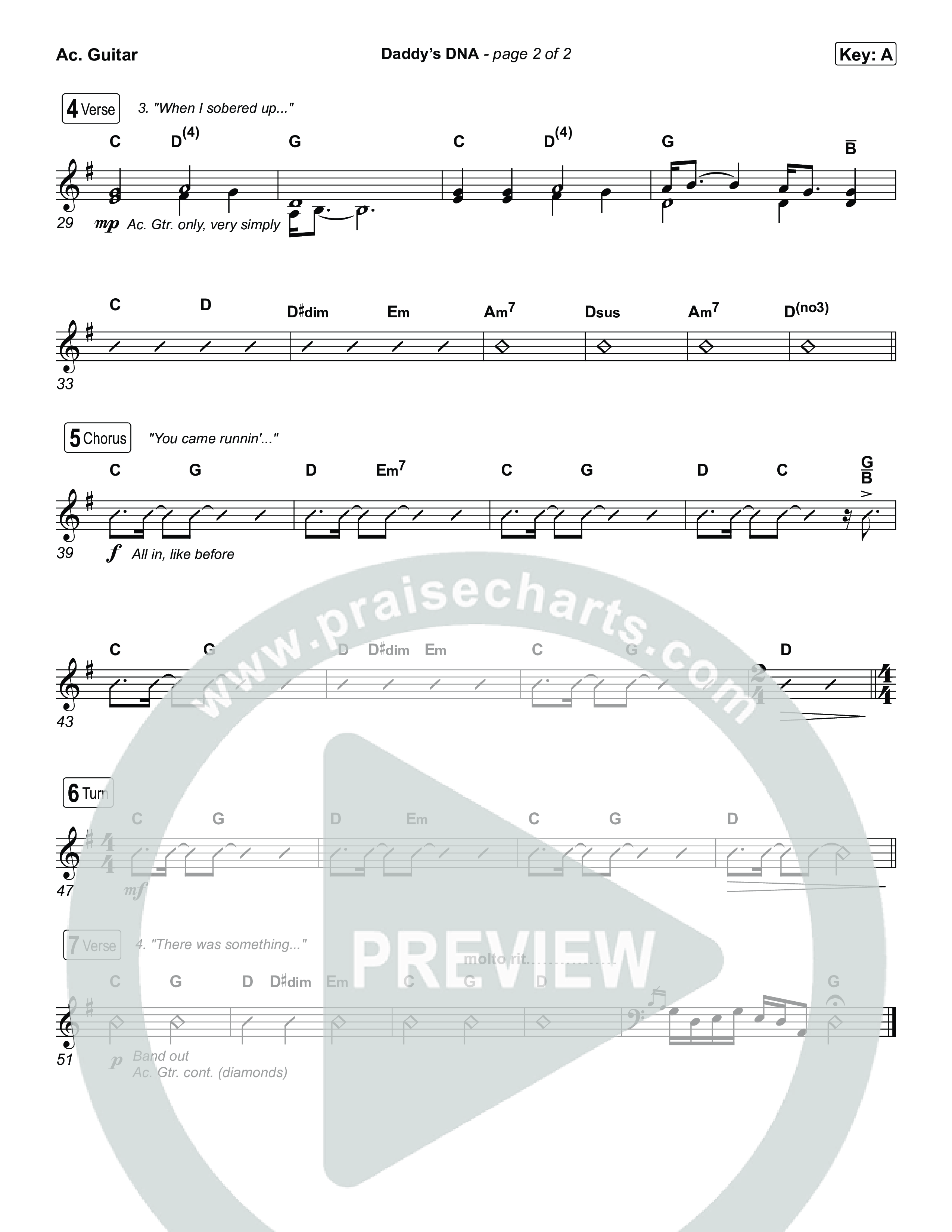 Daddy's DNA Acoustic Guitar (Brandon Lake)