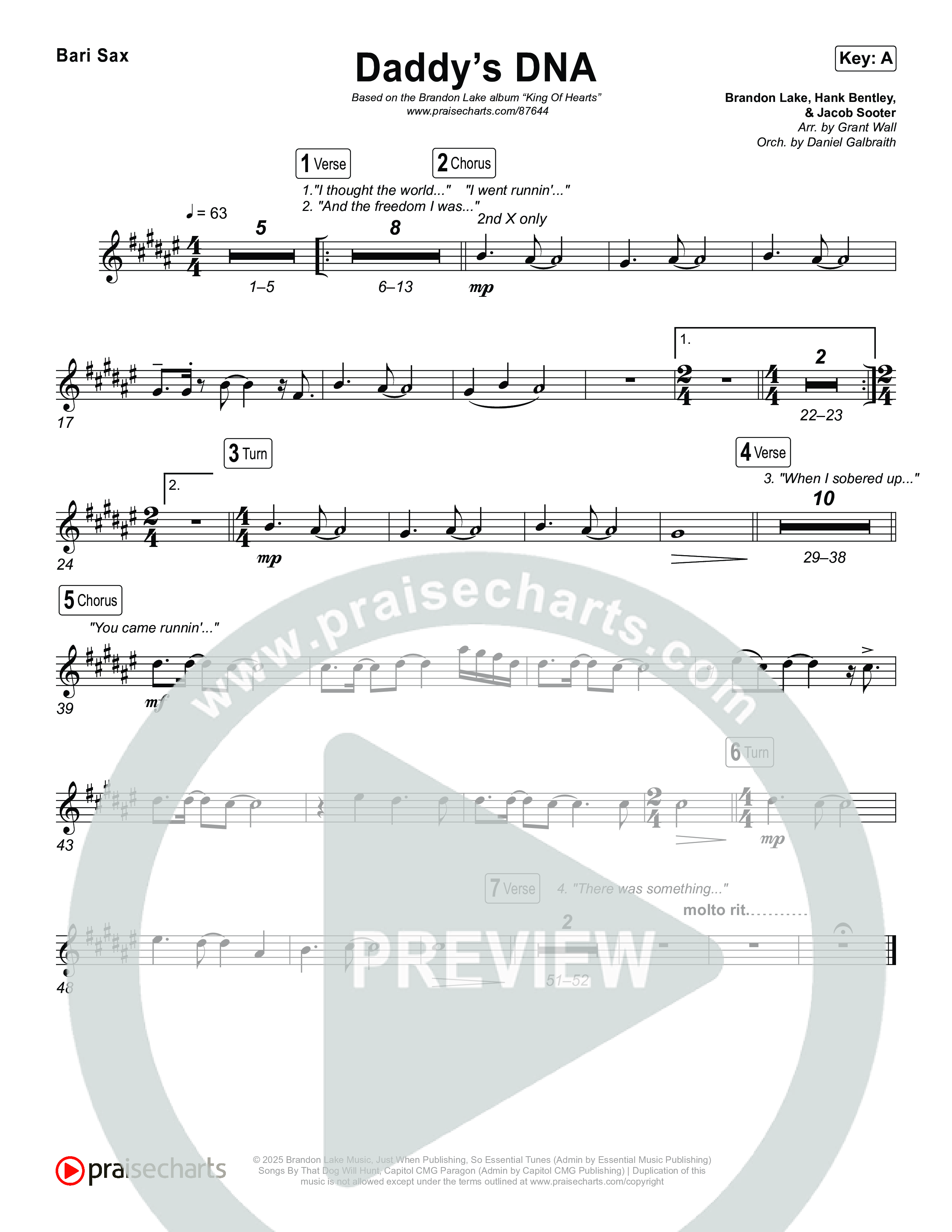 Daddy's DNA Bari Sax (Brandon Lake)